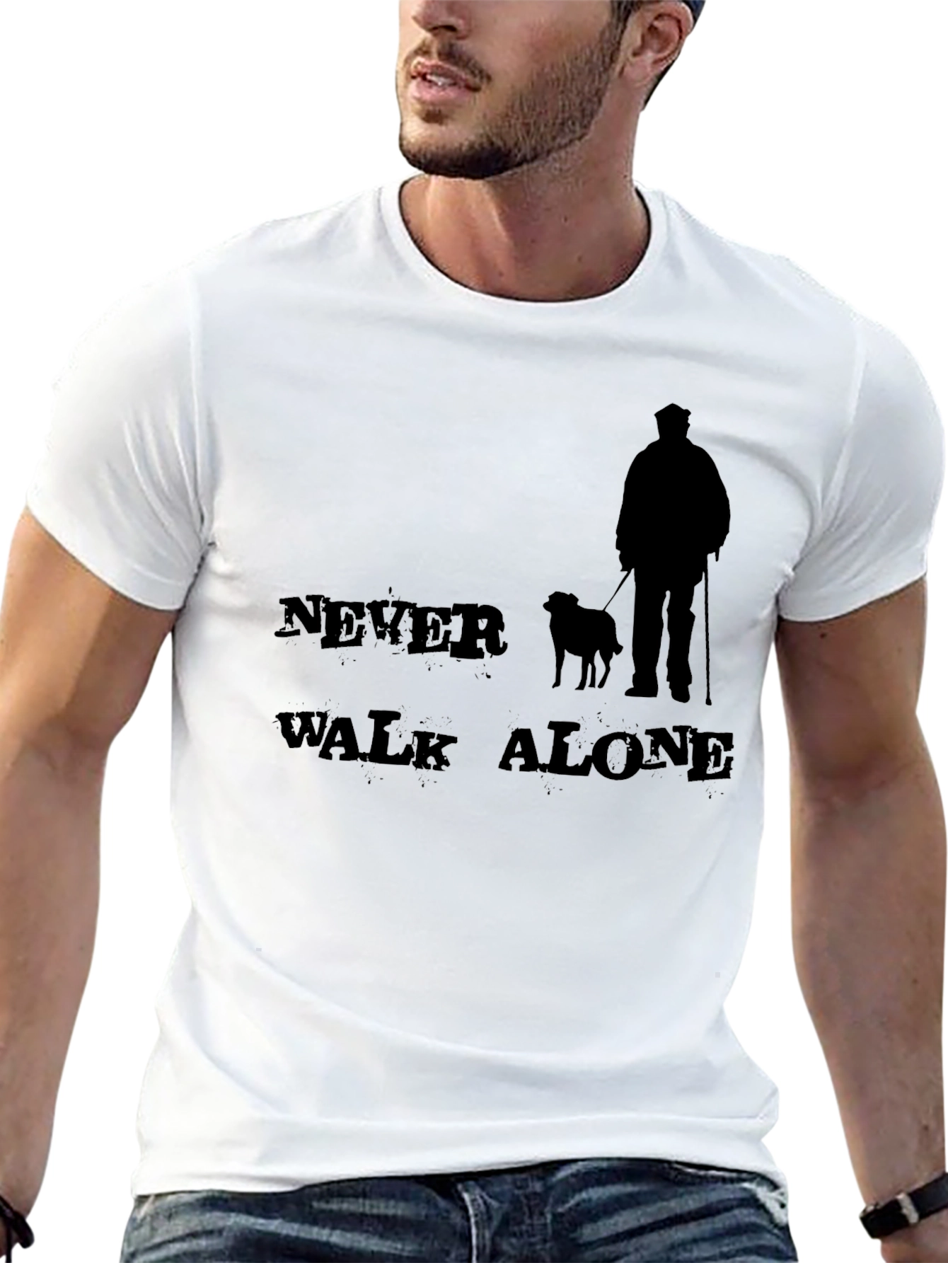 Never Walk Alone Graphic Print Tee