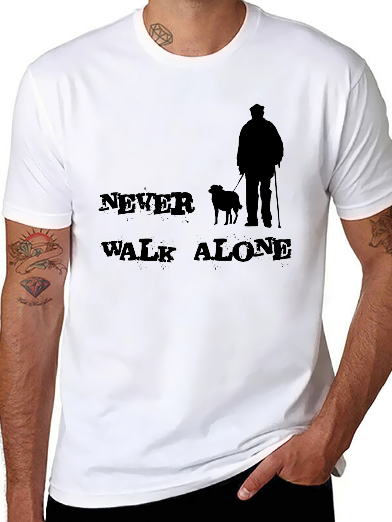 Never Walk Alone Graphic Print Tee