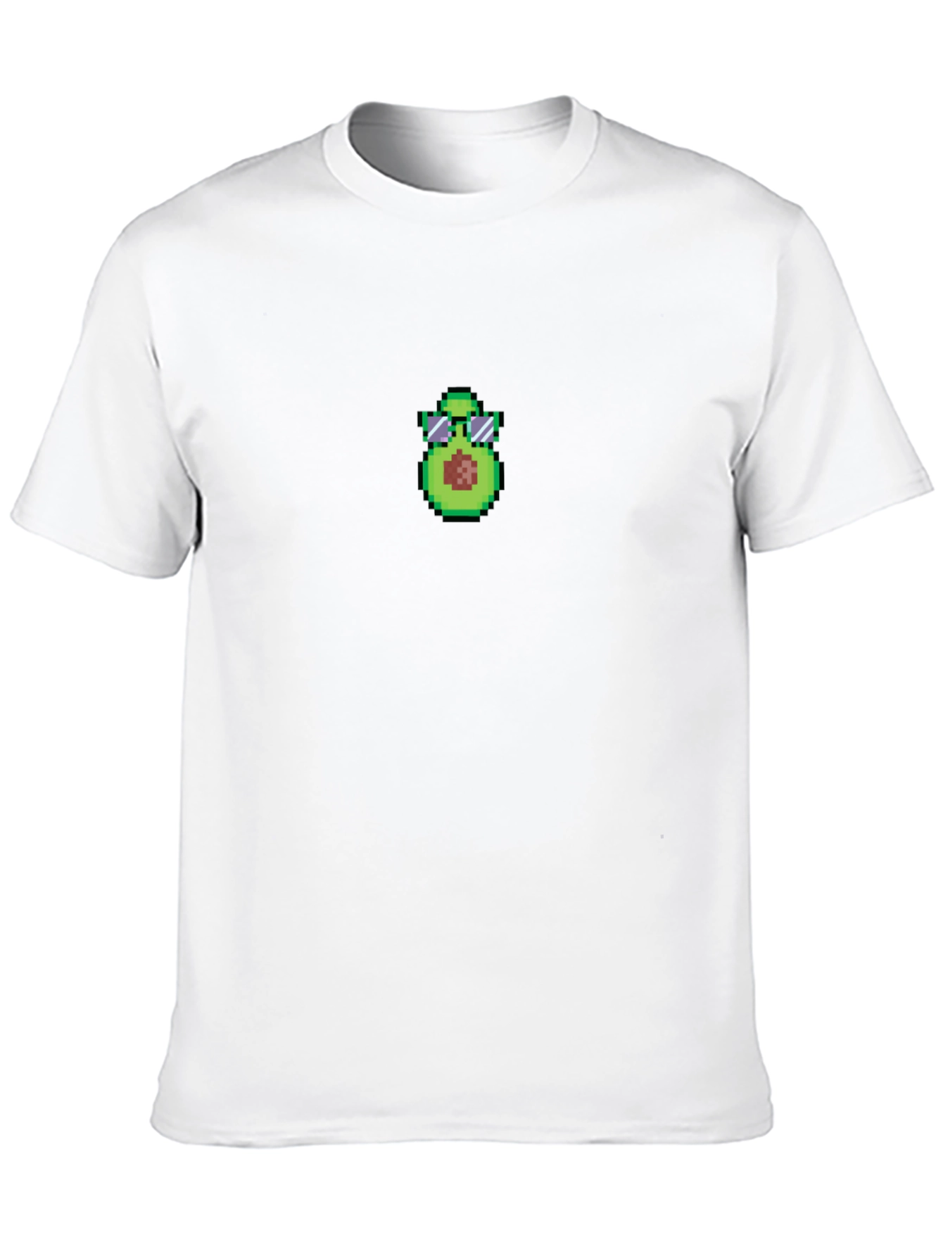 Pixel Avocado Sunglasses Black T-Shirt