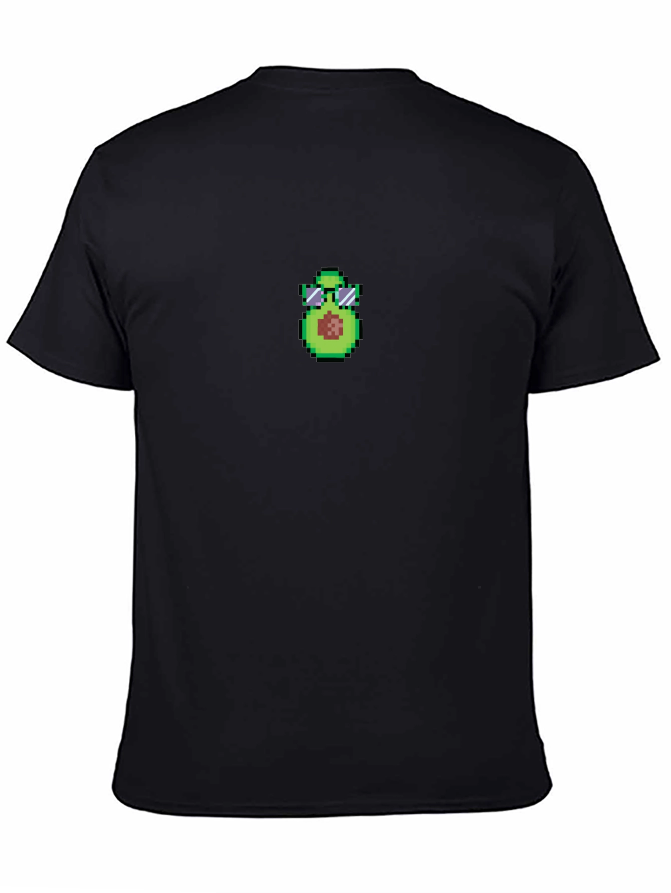 Pixel Avocado Sunglasses Black T-Shirt