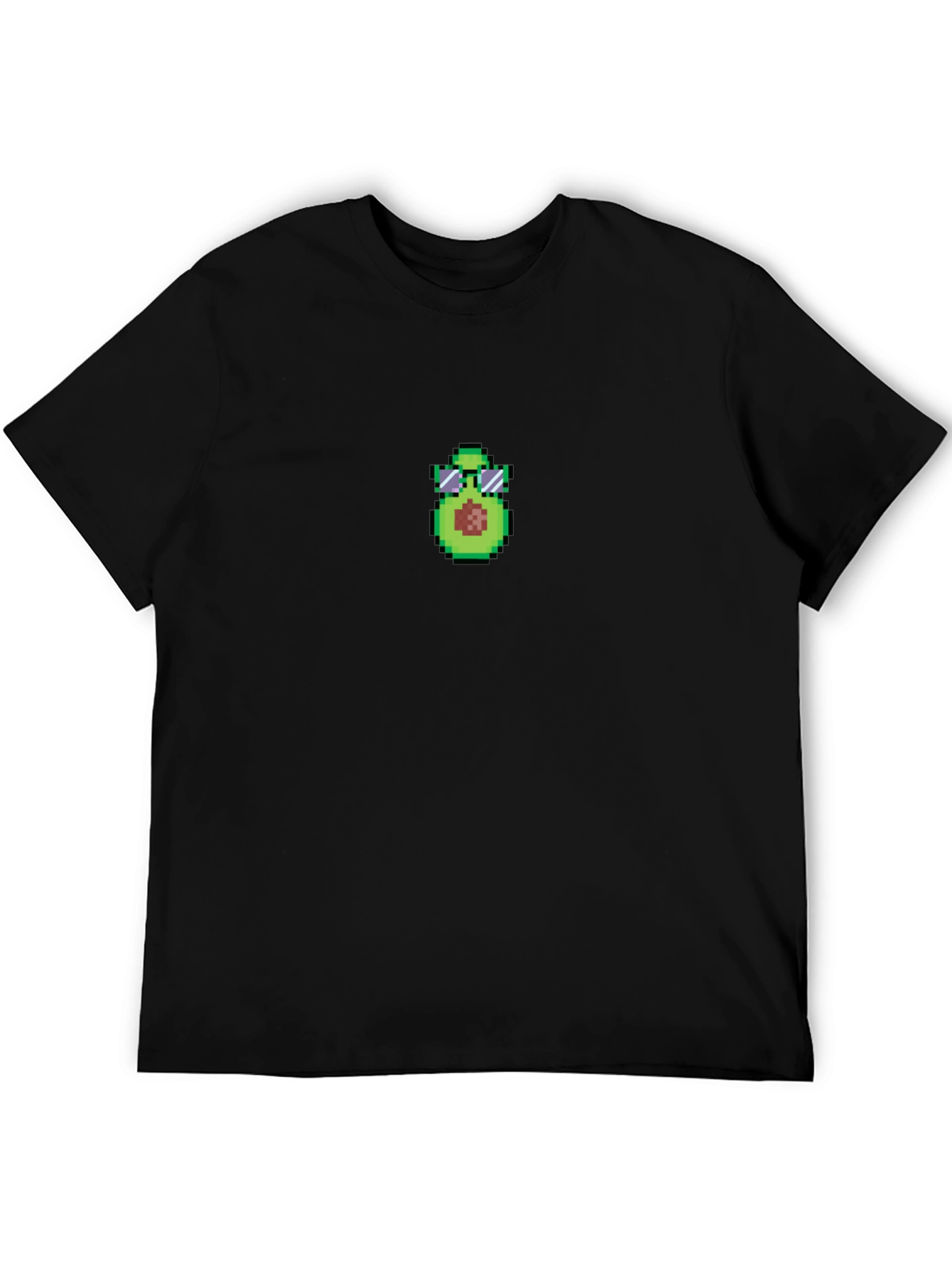 Pixel Avocado Sunglasses Black T-Shirt