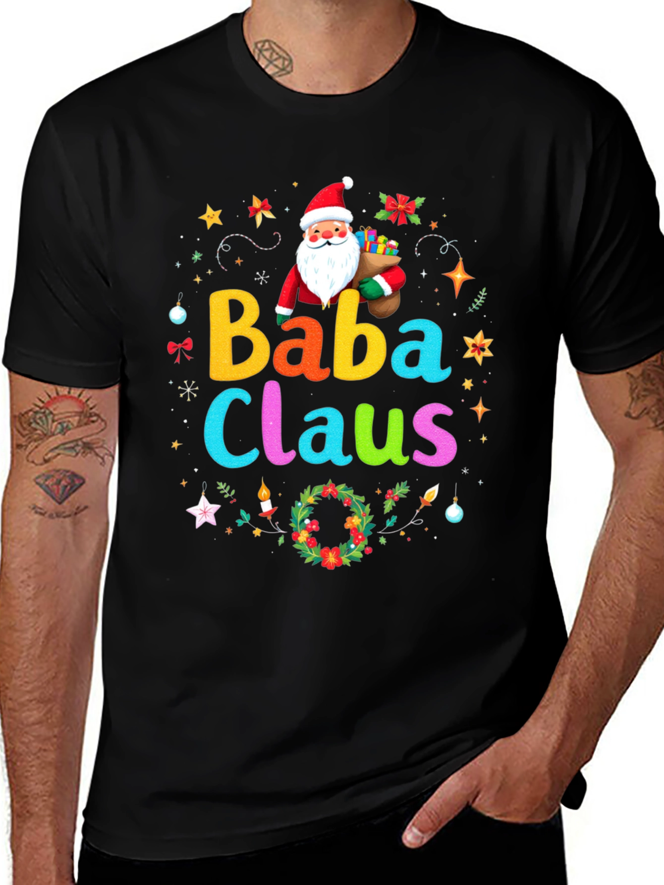 Baba Claus Christmas T-Shirt Holiday Festive