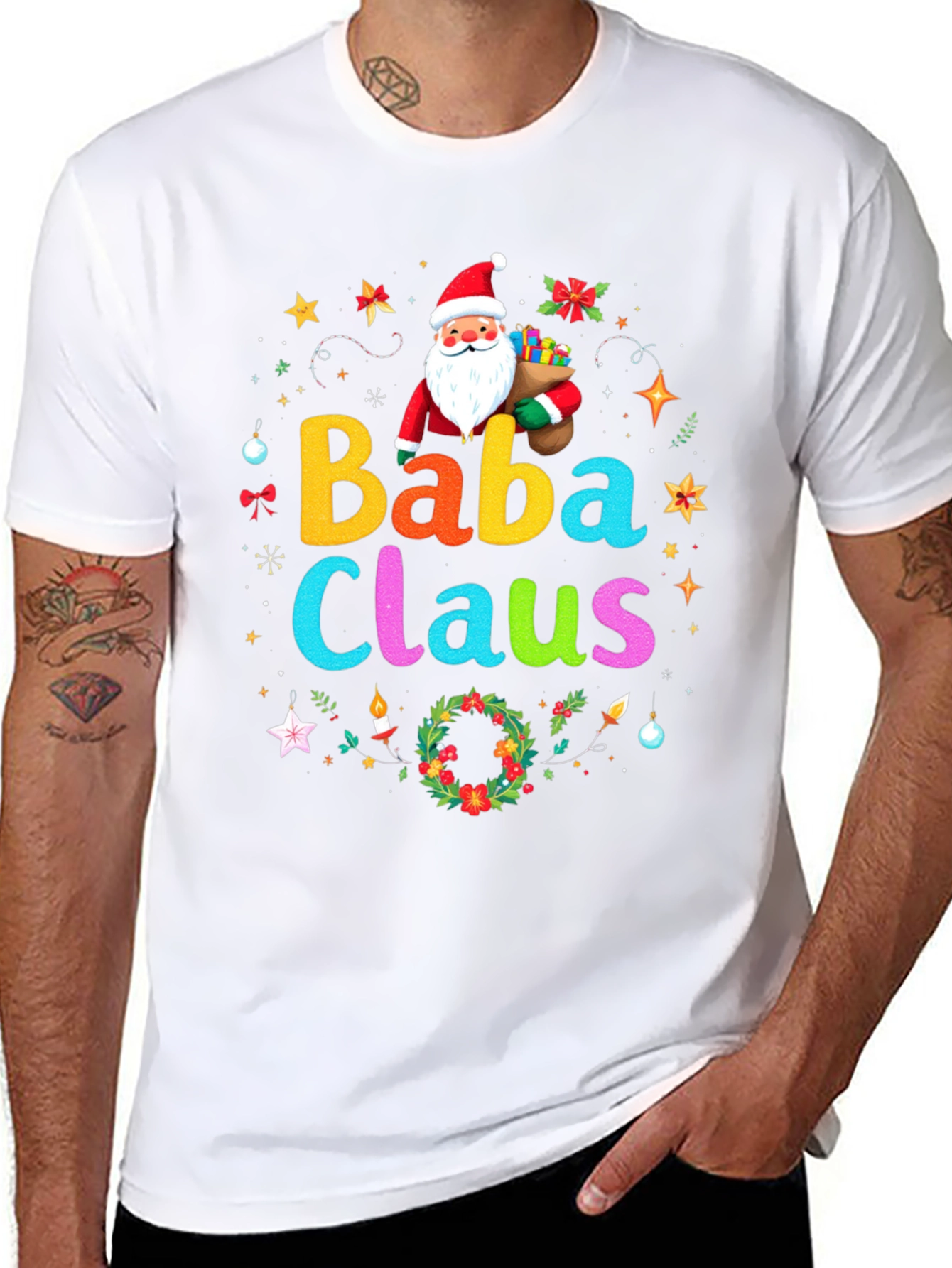 Baba Claus Christmas T-Shirt Holiday Festive