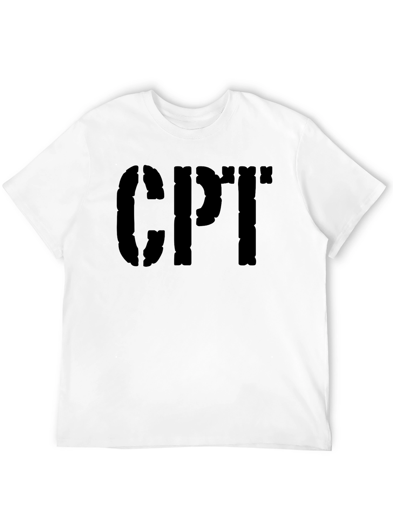 CPT Stencil Style Graphic T-Shirt - Black