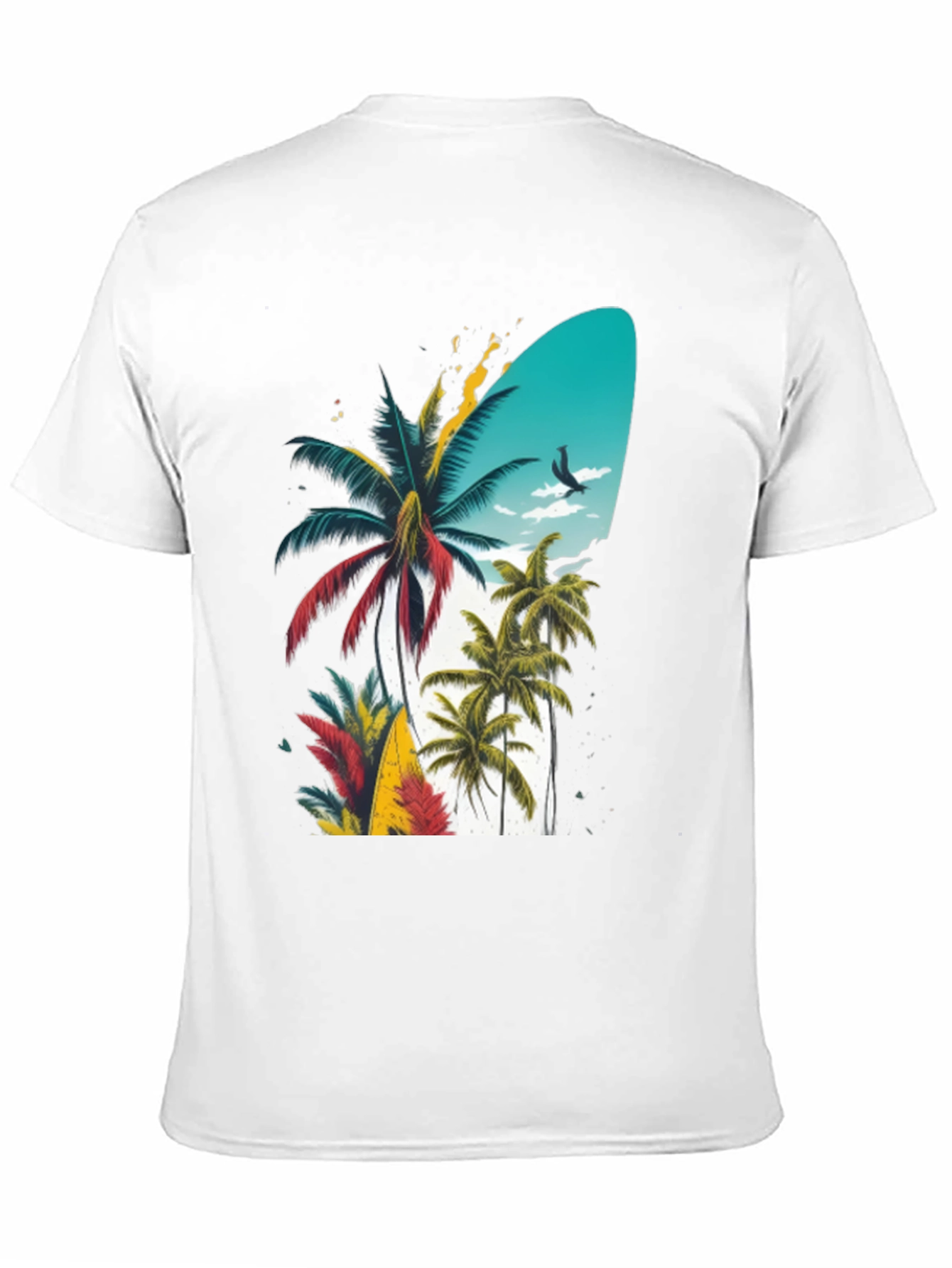 Tropical Island Palm Tree Graphic T-Shirt