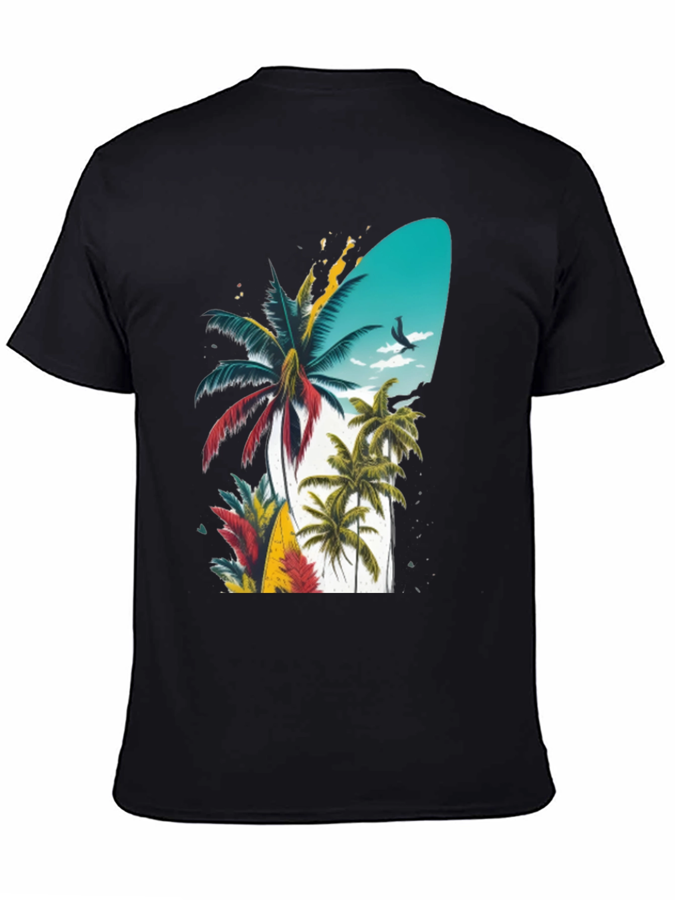 Tropical Island Palm Tree Graphic T-Shirt