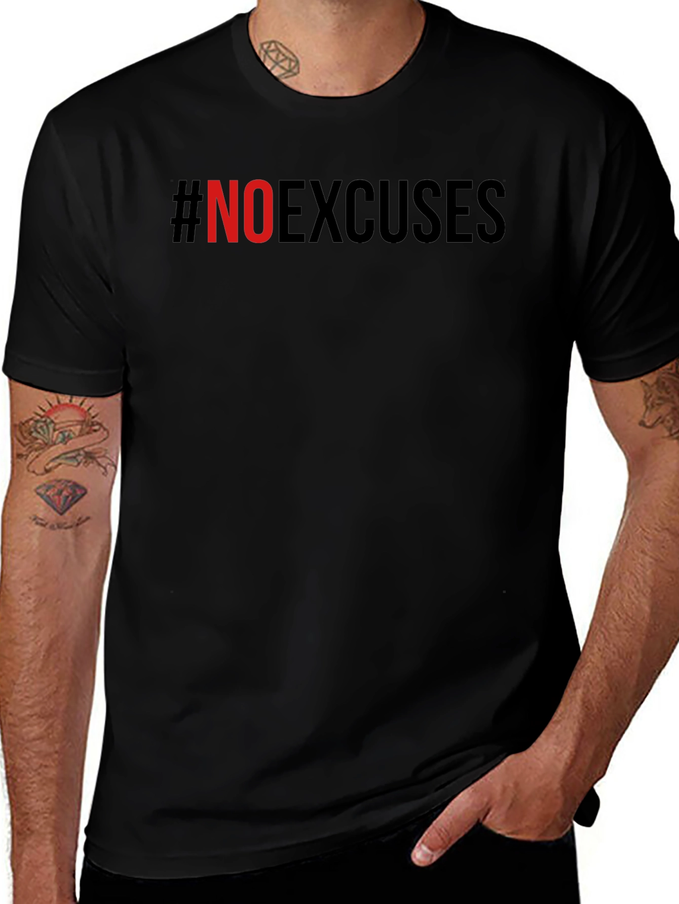 Motivational #NOEXCUSES Graphic Tee