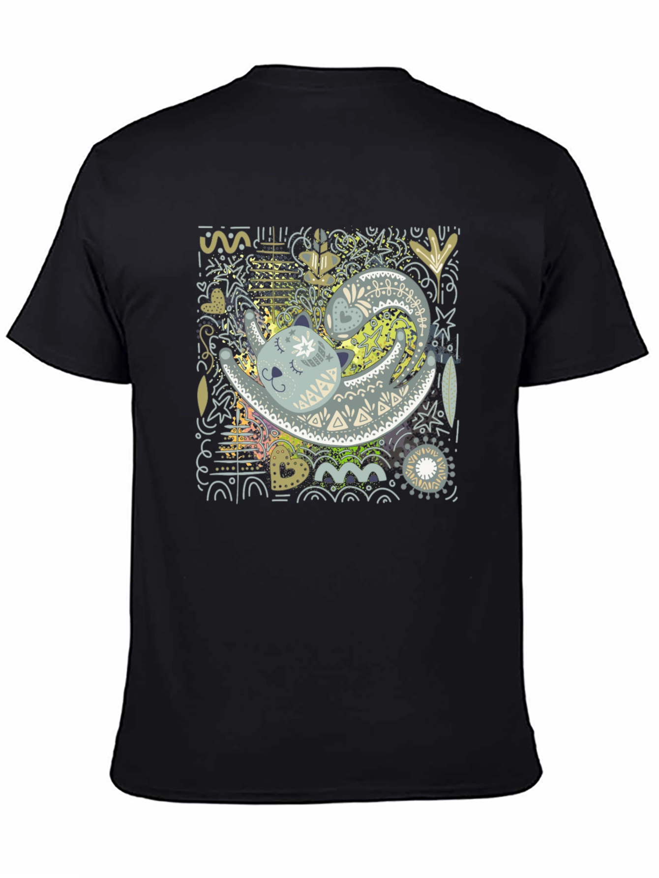Cat Art Graphic Tee - Unique Design T-Shirt