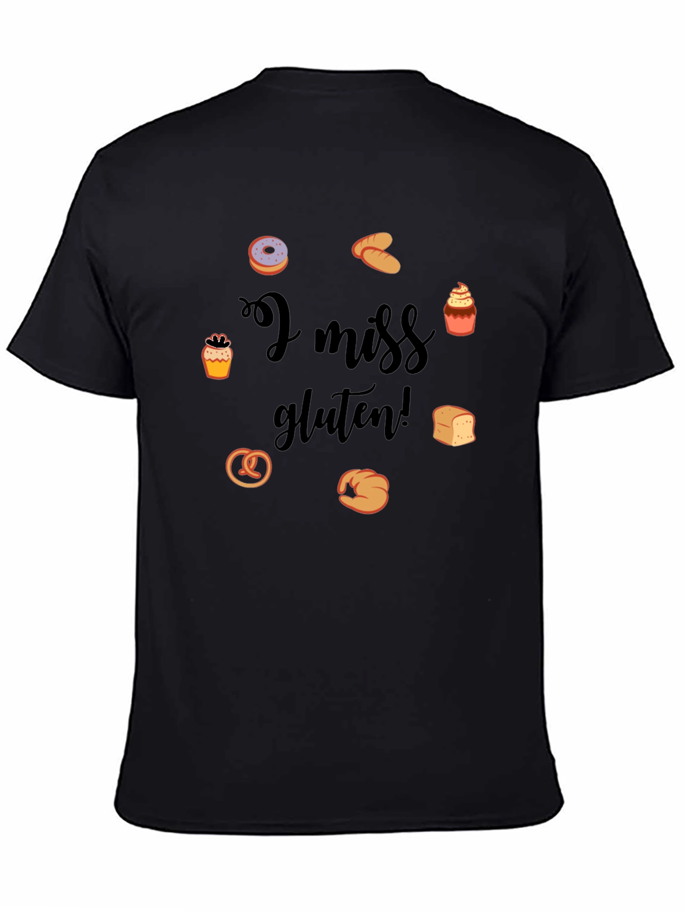 I Miss Gluten Black T-Shirt