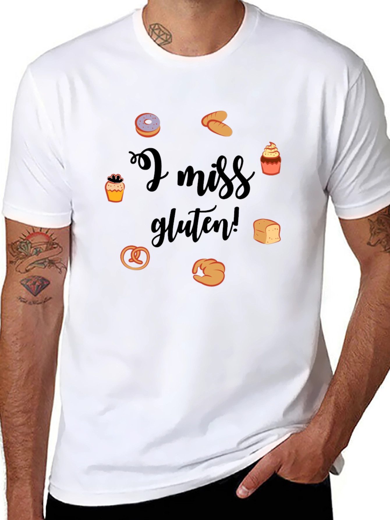 I Miss Gluten Black T-Shirt