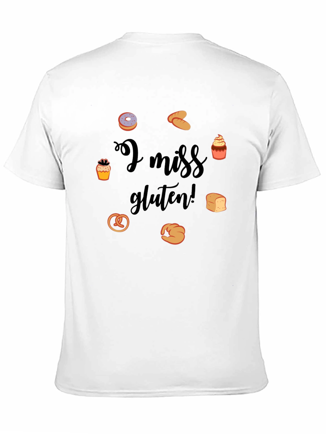 I Miss Gluten Black T-Shirt