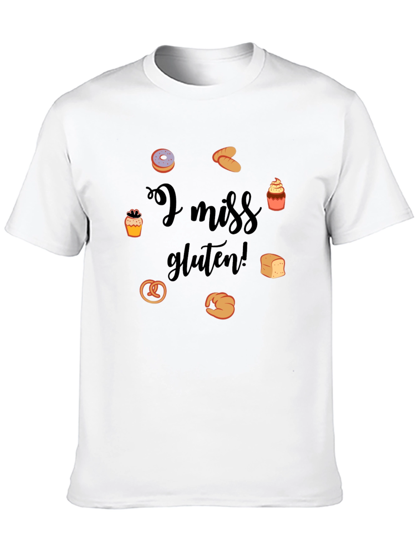 I Miss Gluten Black T-Shirt