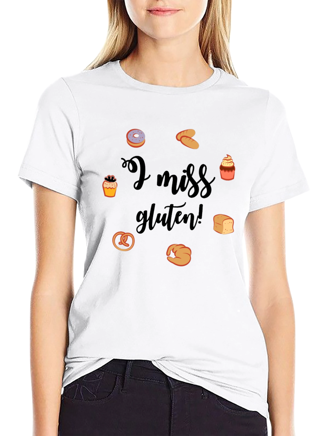 I Miss Gluten Black T-Shirt