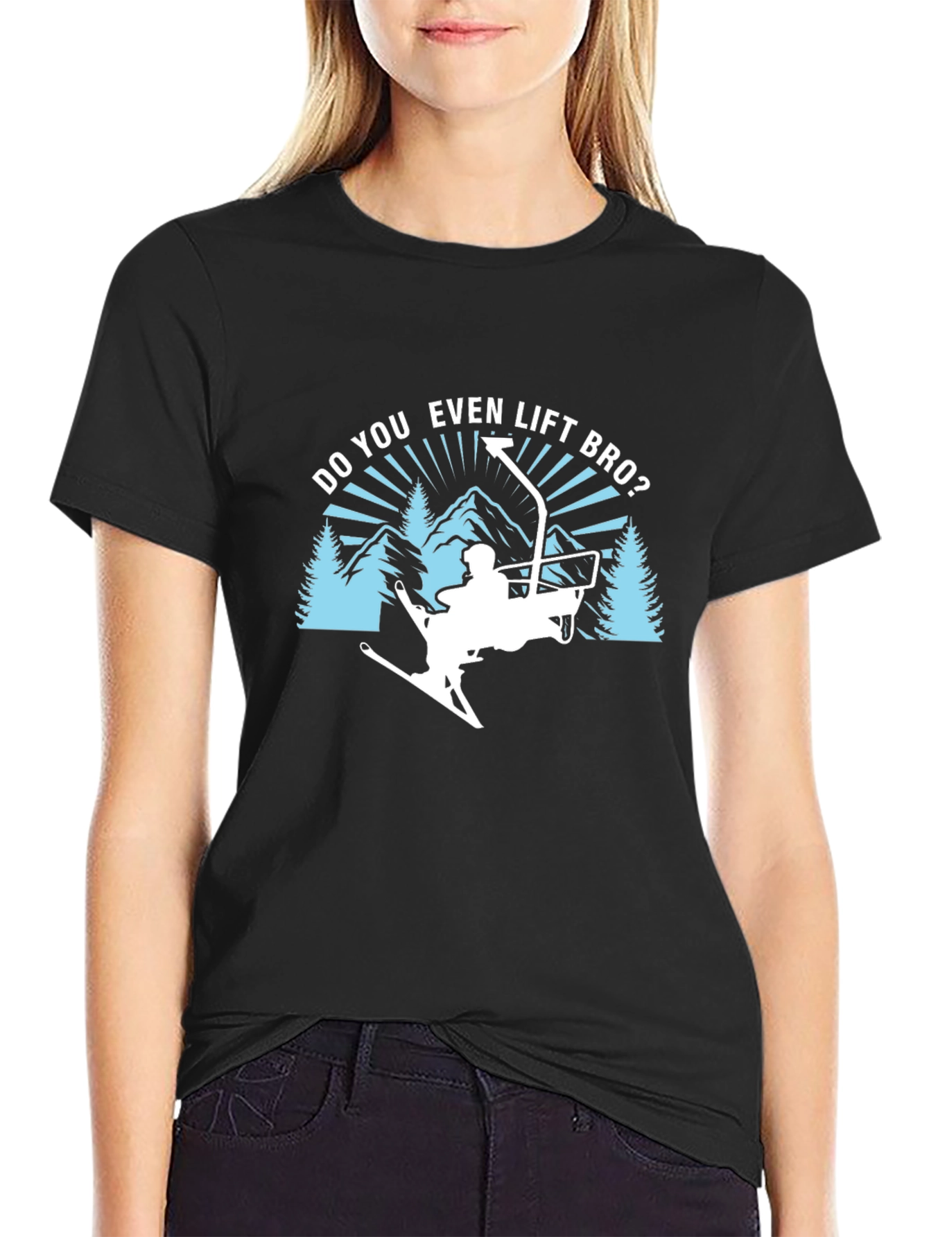 Do You Even Lift Bro? Ski T-Shirt