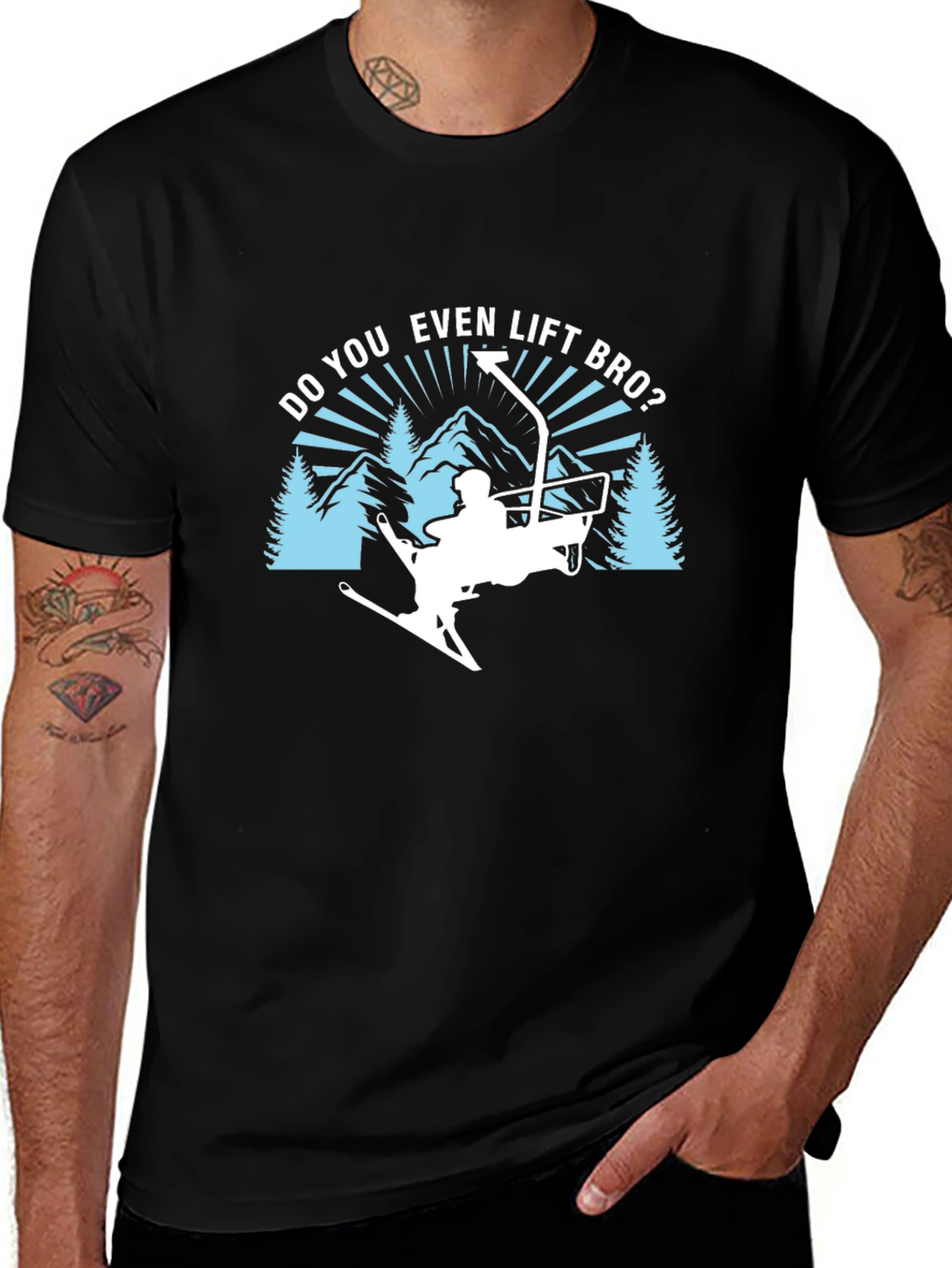 Do You Even Lift Bro? Ski T-Shirt
