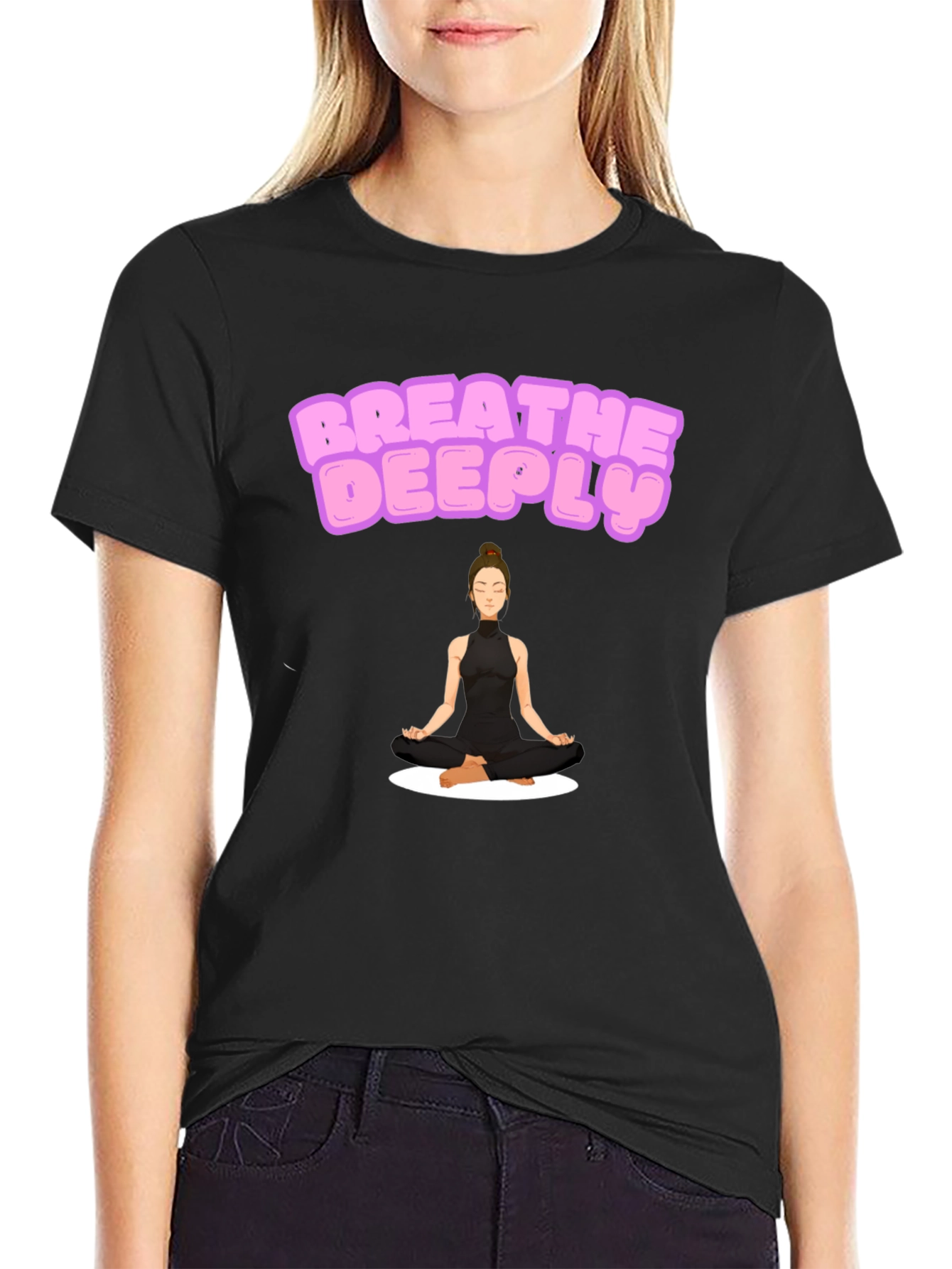 Breathe Deeply Yoga Meditation T-Shirt