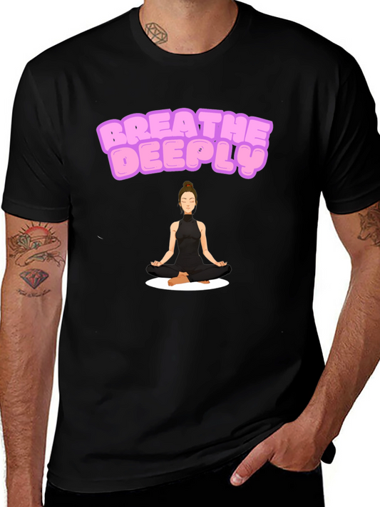Breathe Deeply Yoga Meditation T-Shirt
