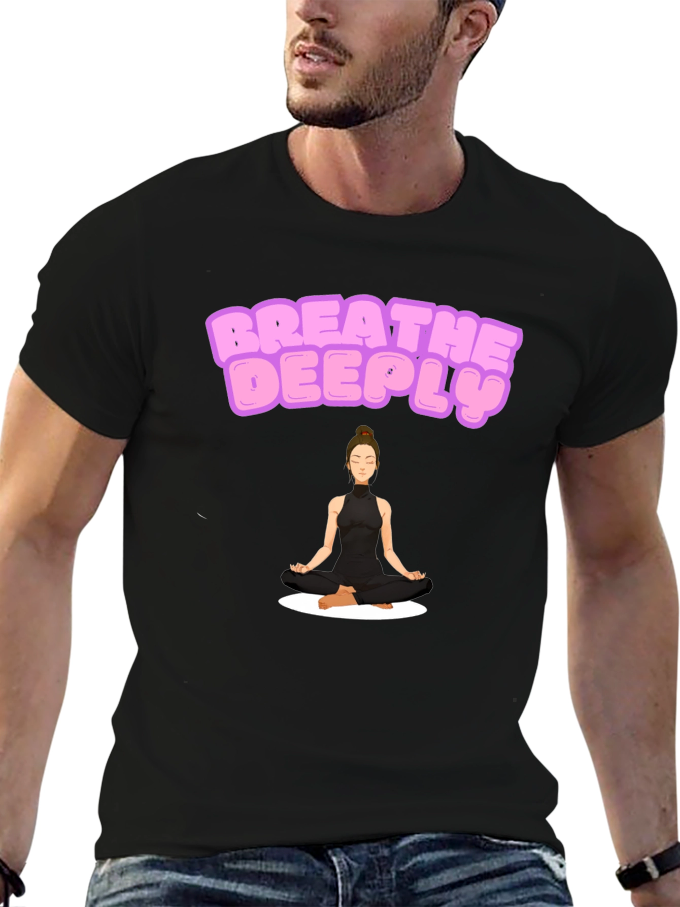 Breathe Deeply Yoga Meditation T-Shirt