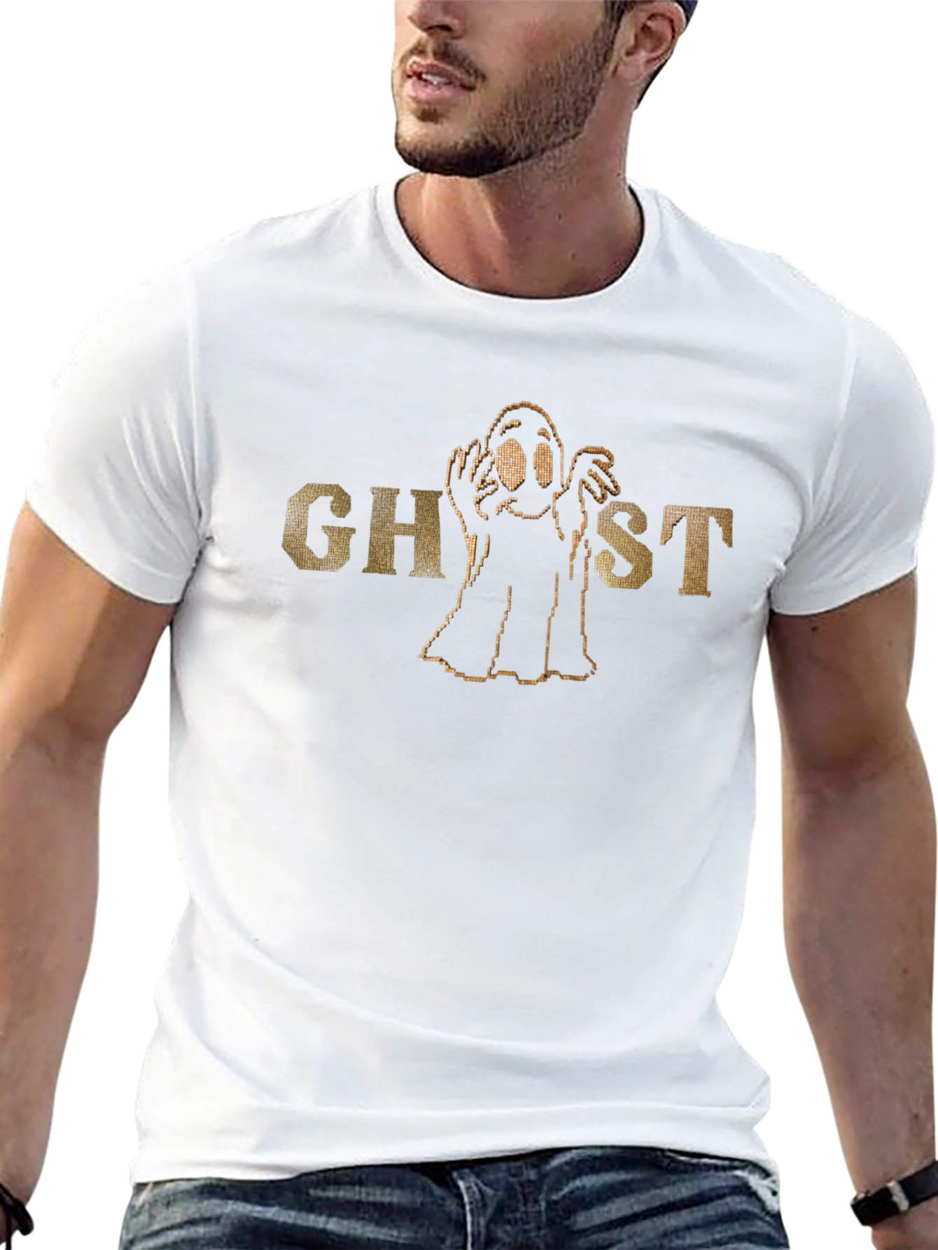 Spooky Season Ghost Graphic T-Shirt - Soft Cotton Tee