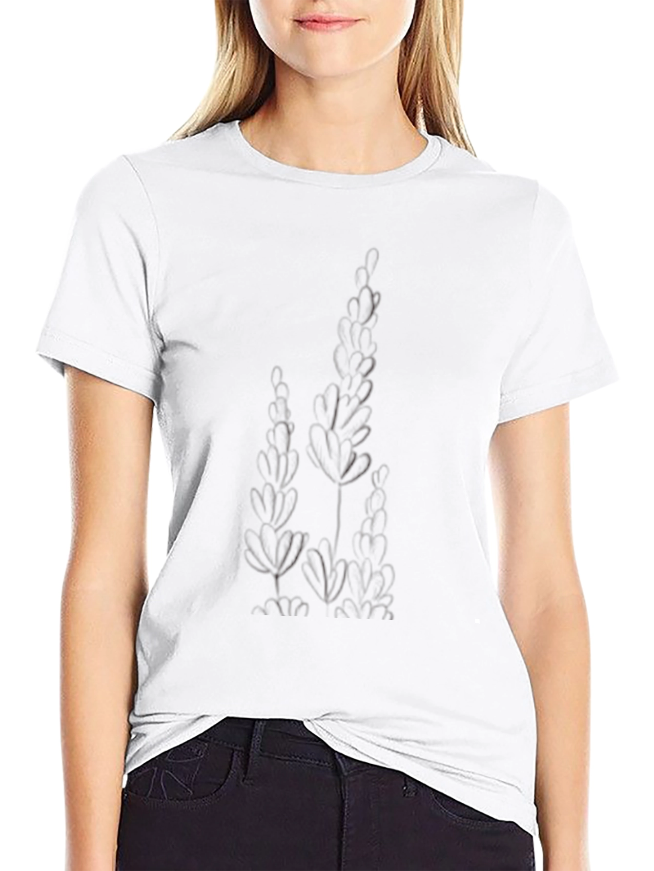 Mens Black Graphic Tee - Subtle Design