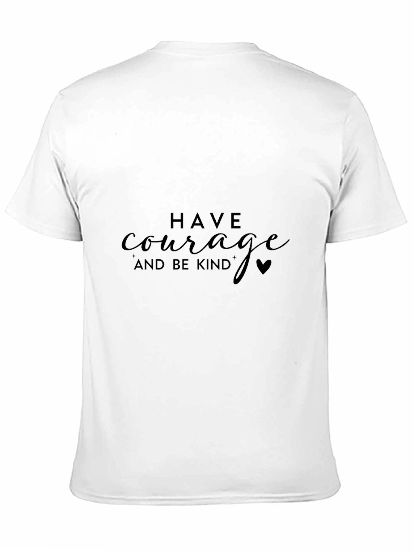 Courage & Kindness Black T-Shirt - Positive Vibes