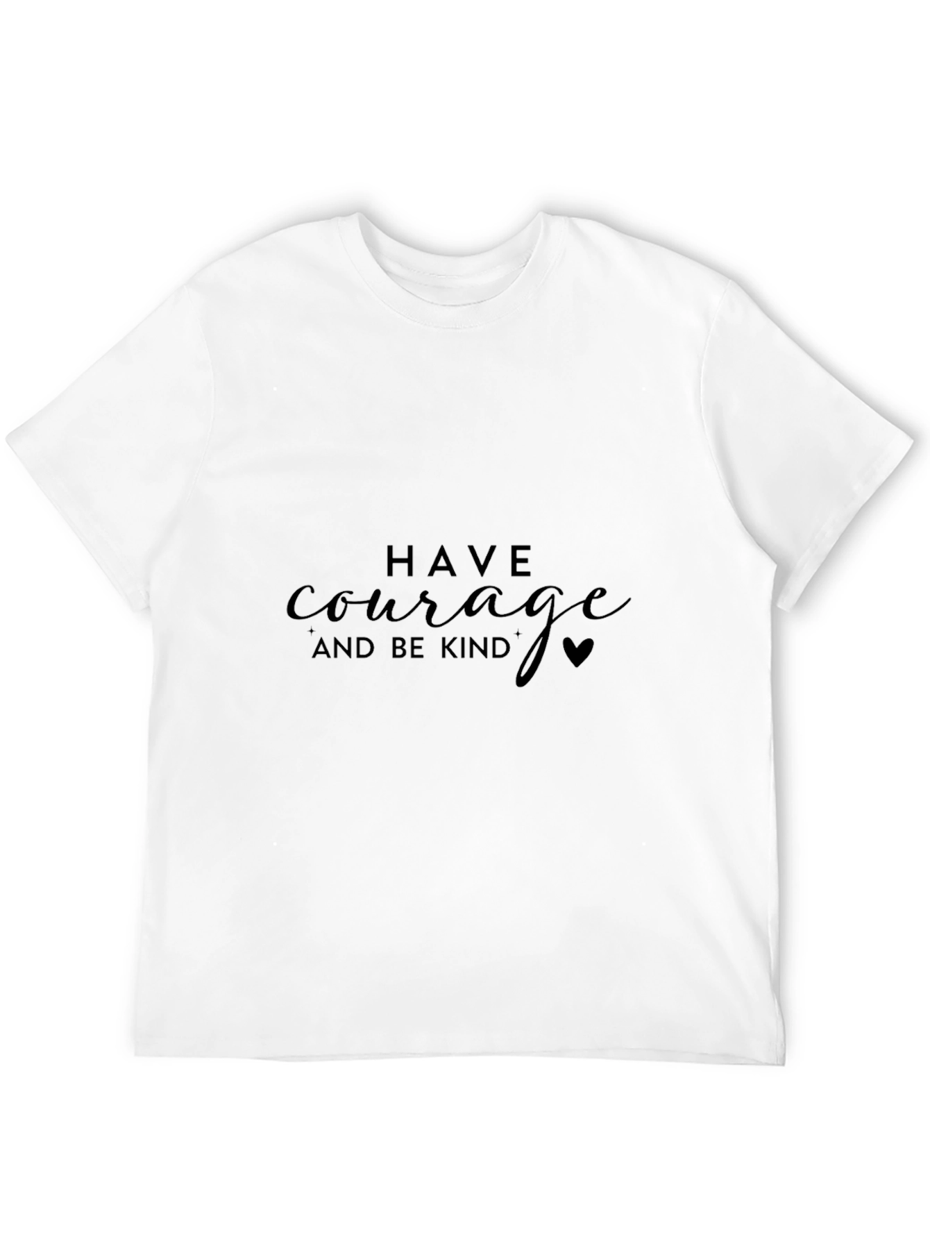 Courage & Kindness Black T-Shirt - Positive Vibes