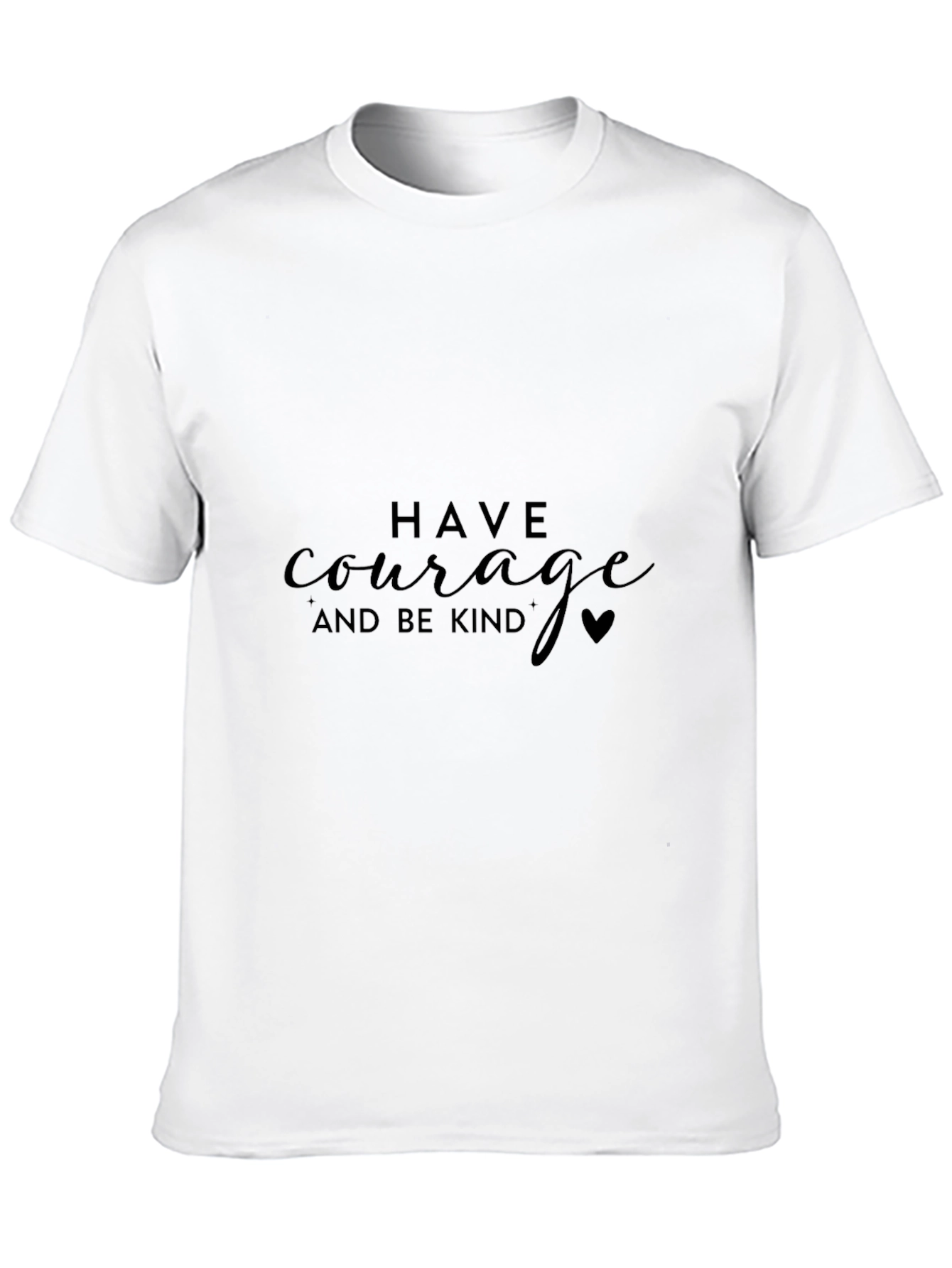 Courage & Kindness Black T-Shirt - Positive Vibes