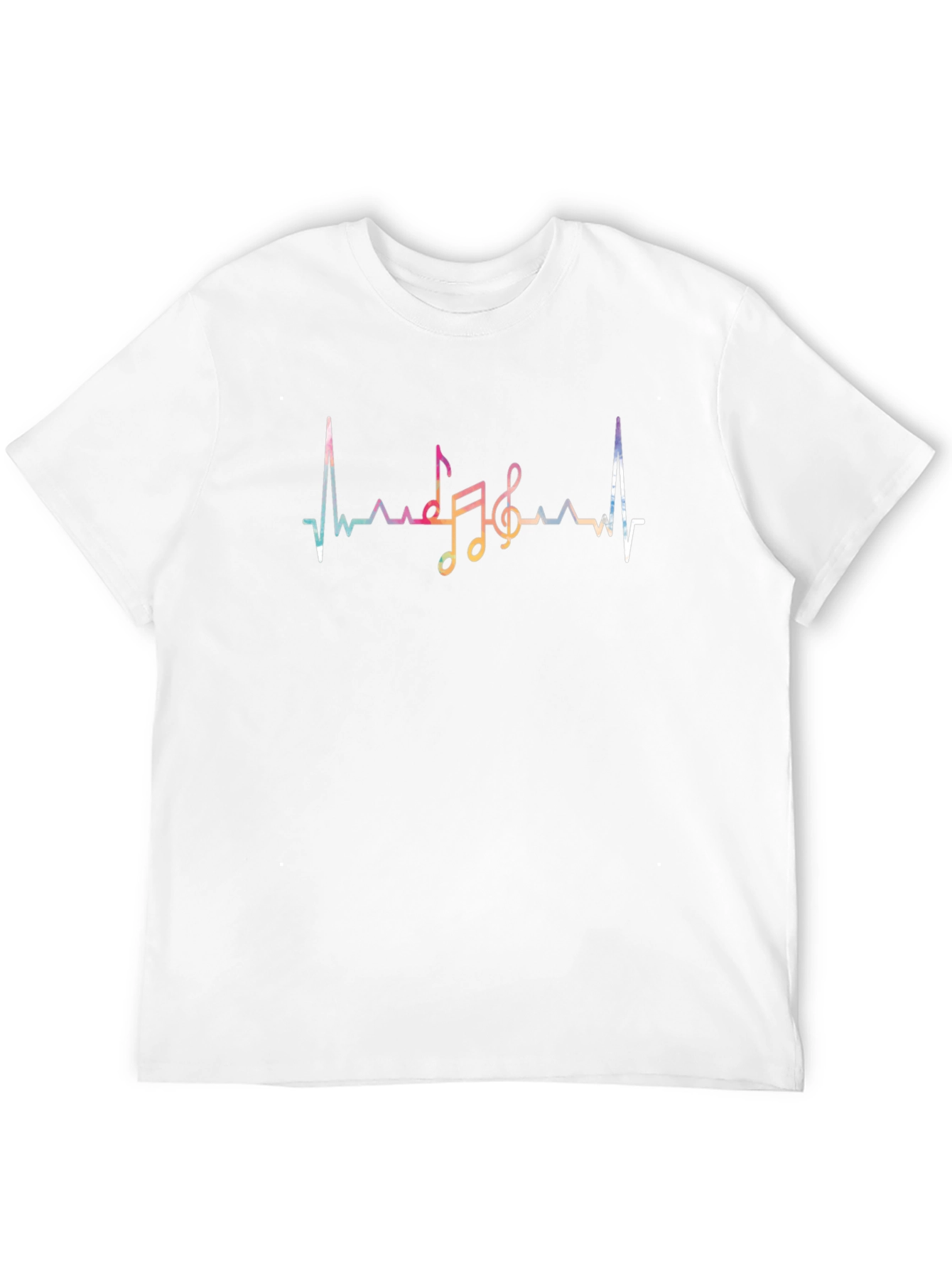 Music Heartbeat Graphic Tee - Black