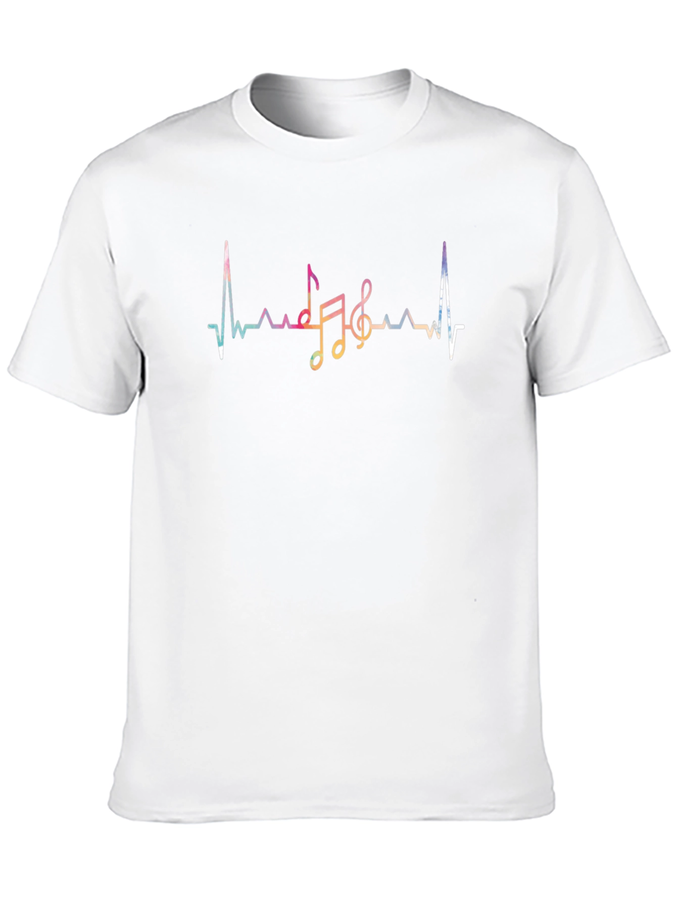 Music Heartbeat Graphic Tee - Black