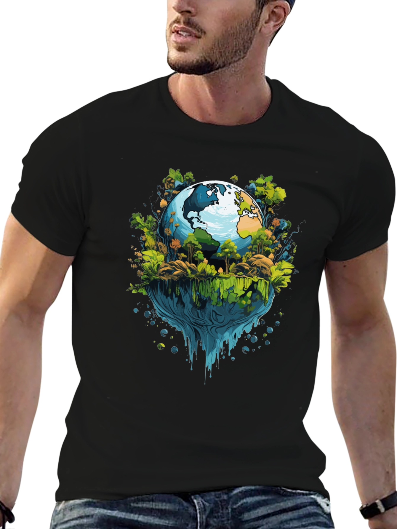 Earth Graphic Tee - Save the Planet Style!