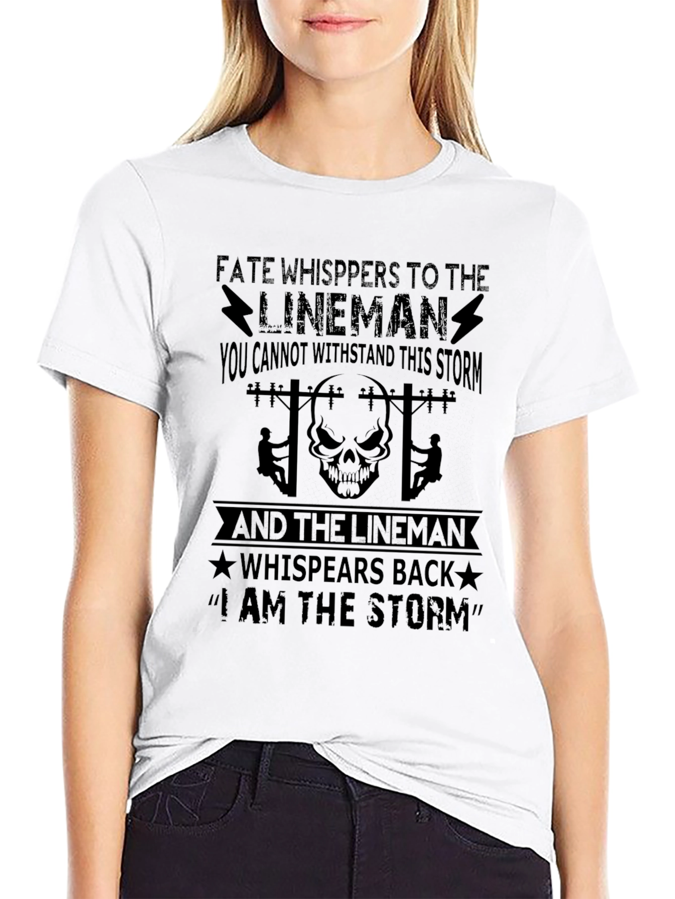 Lineman I Am The Storm T-Shirt - Black