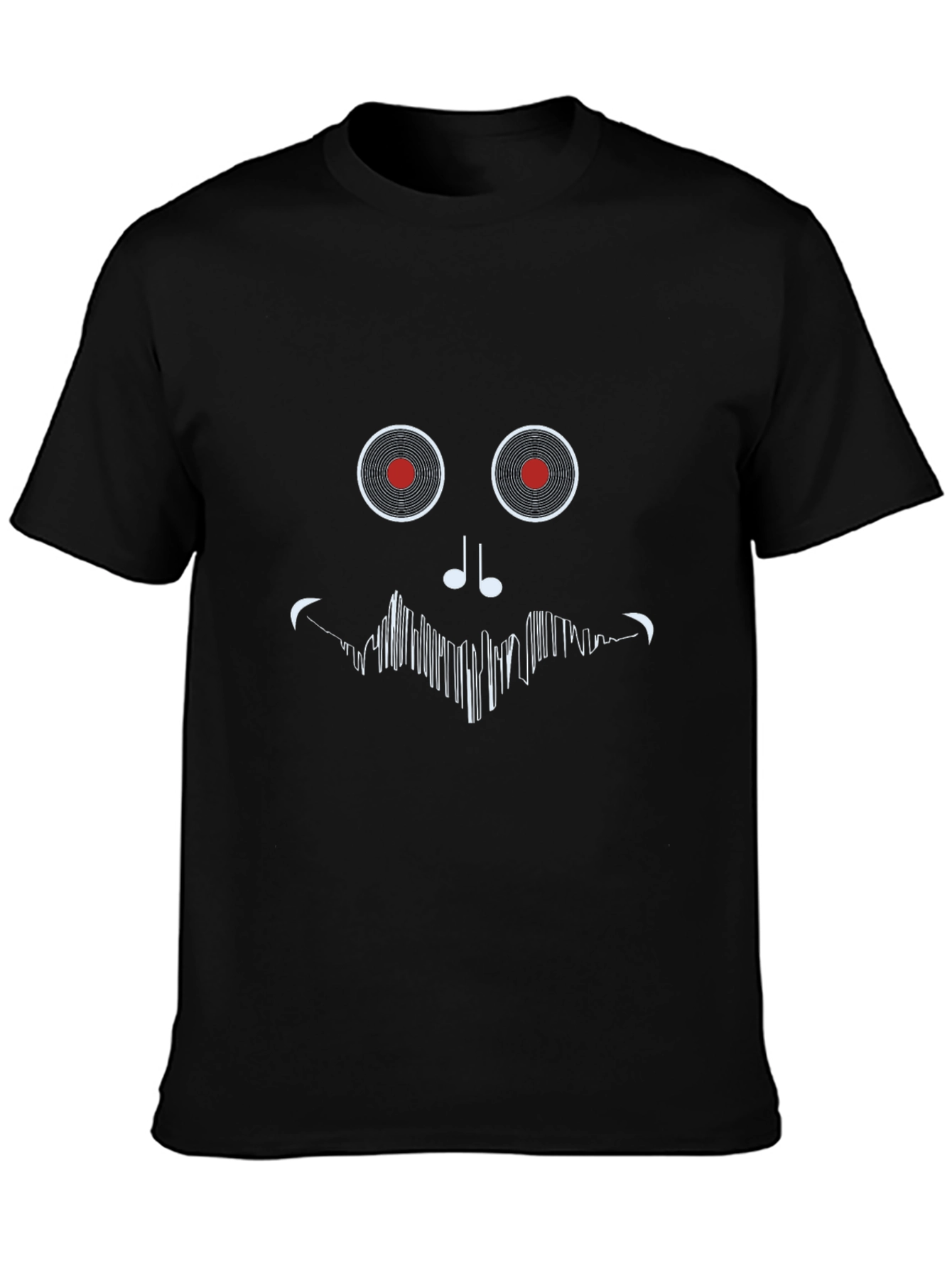 Vinyl Record Face Black T-Shirt