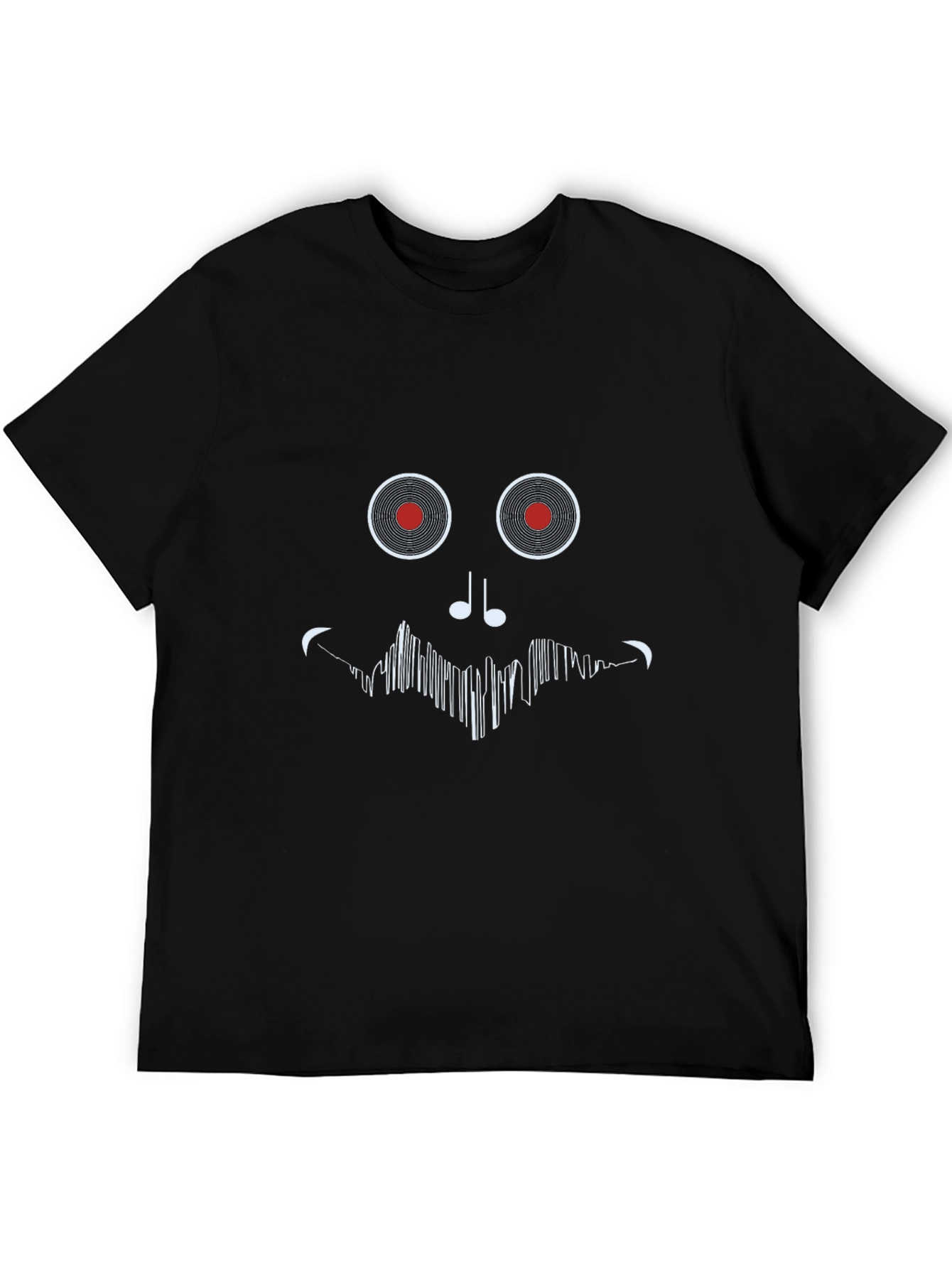 Vinyl Record Face Black T-Shirt