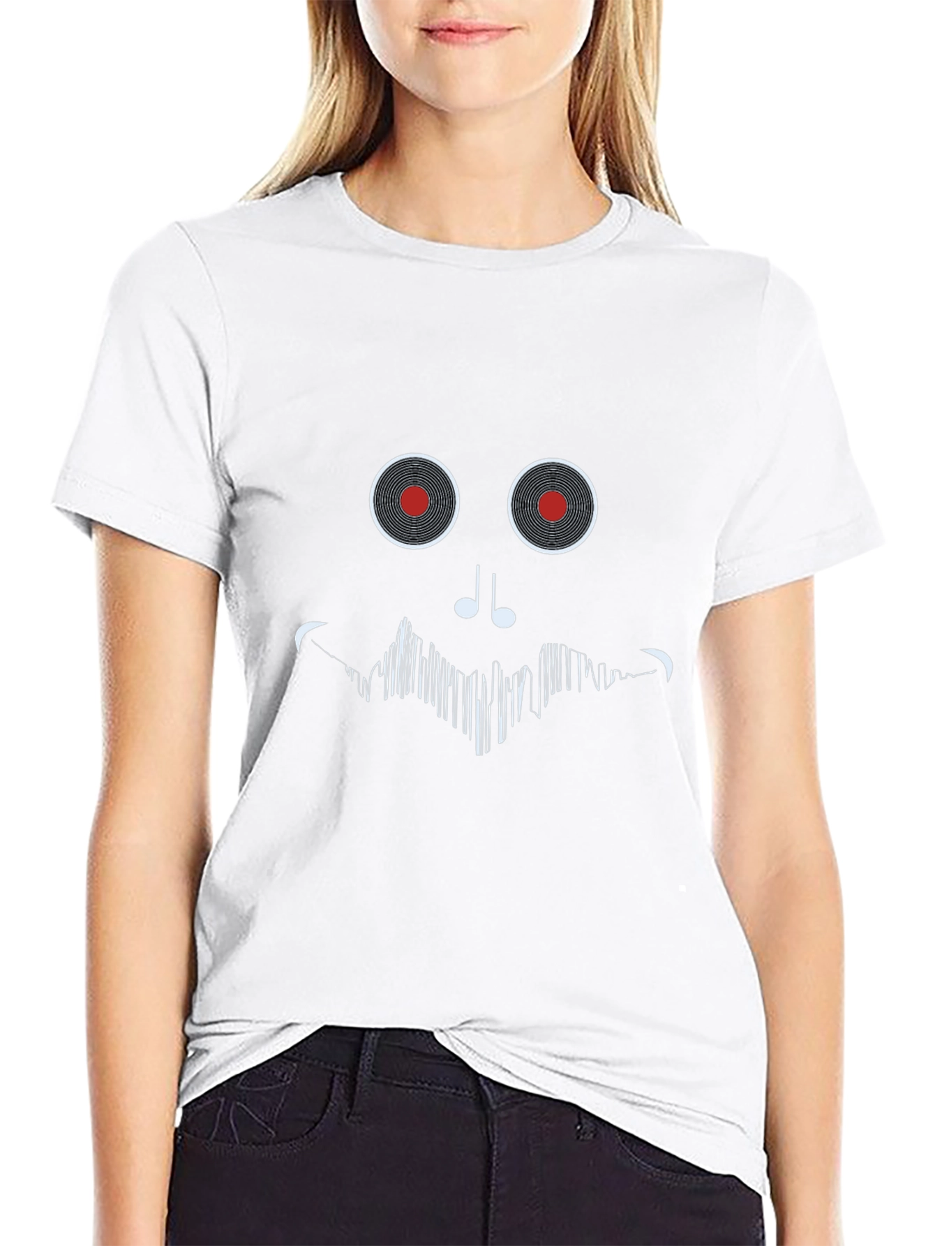 Vinyl Record Face Black T-Shirt