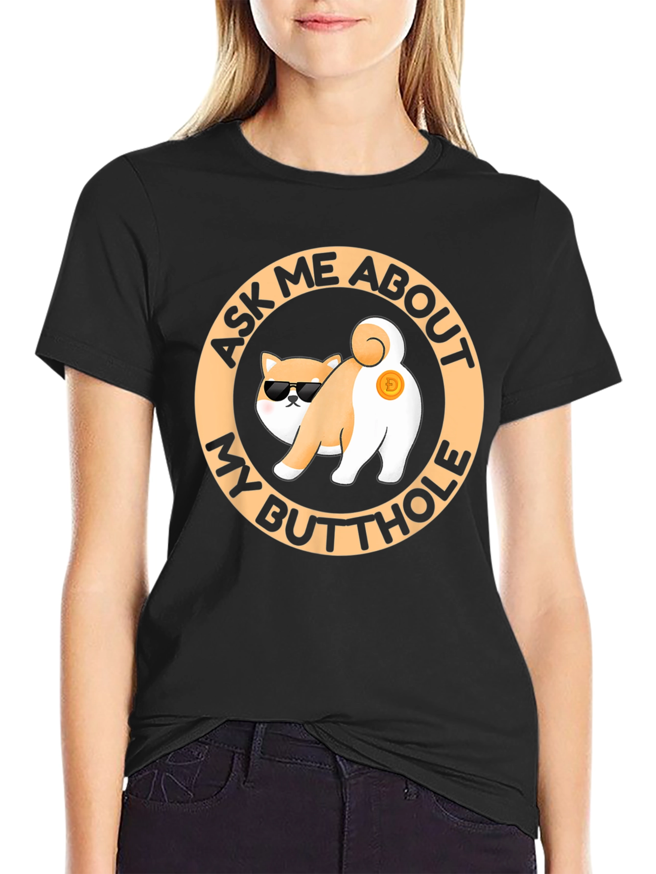 Funny Doge Crypto Butt T-Shirt