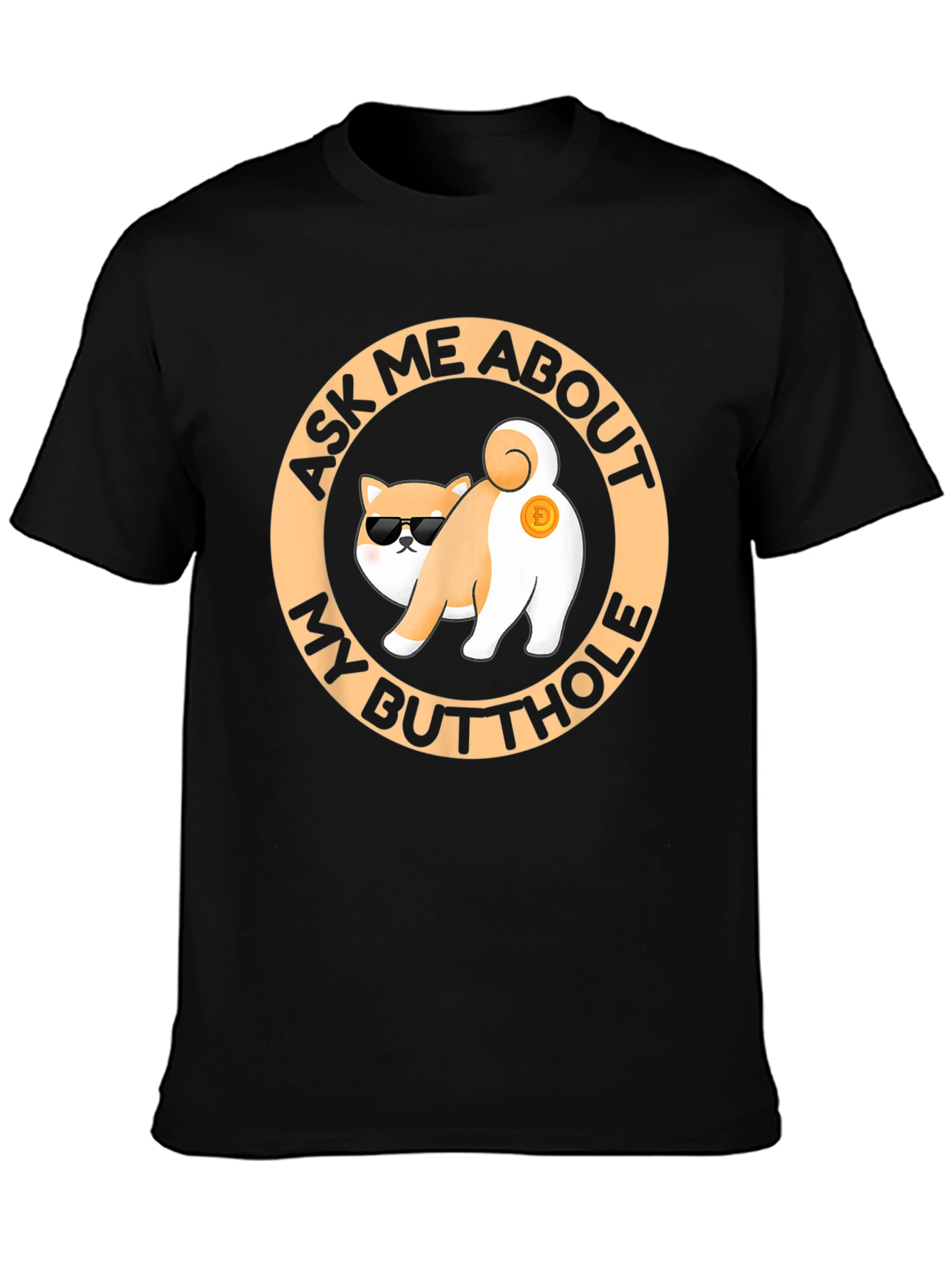 Funny Doge Crypto Butt T-Shirt