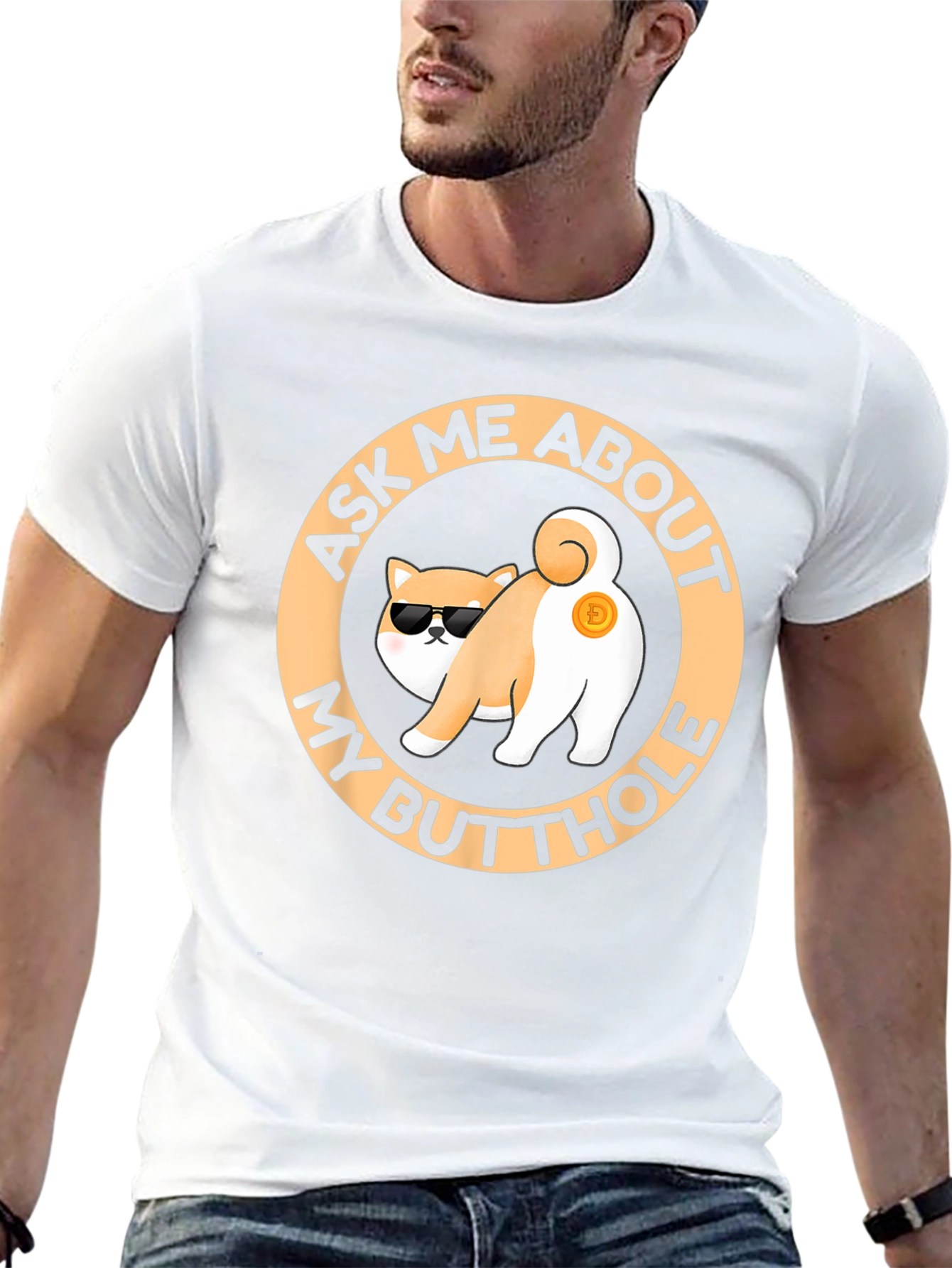 Funny Doge Crypto Butt T-Shirt