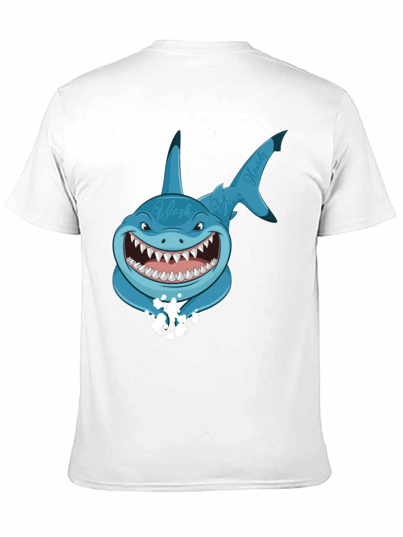 Wash Your Hands Shark T-Shirt - Funny Novelty Tee