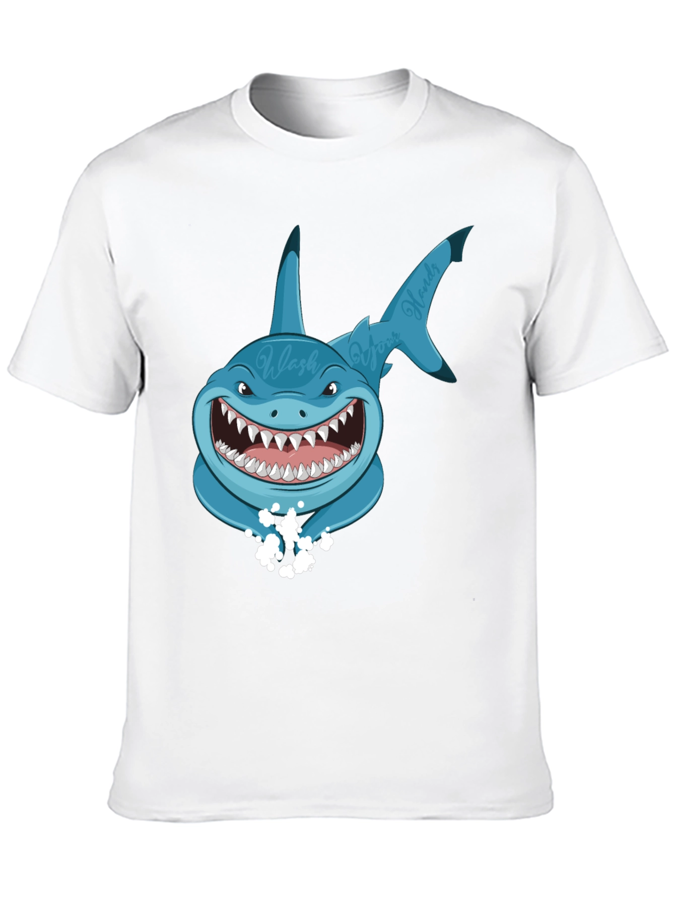 Wash Your Hands Shark T-Shirt - Funny Novelty Tee