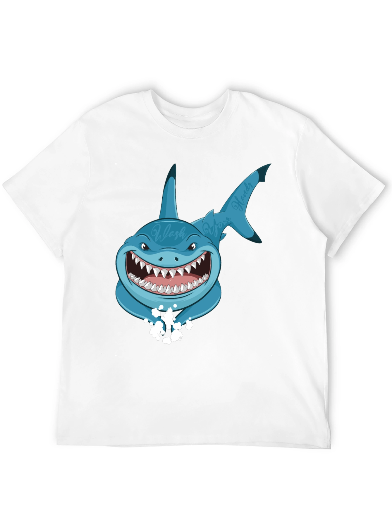 Wash Your Hands Shark T-Shirt - Funny Novelty Tee