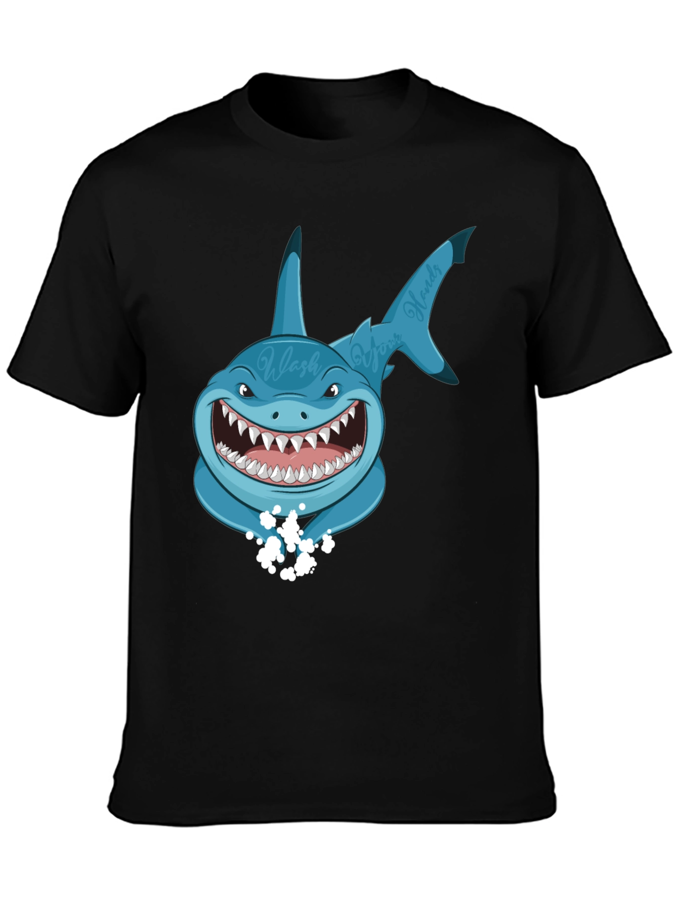 Wash Your Hands Shark T-Shirt - Funny Novelty Tee