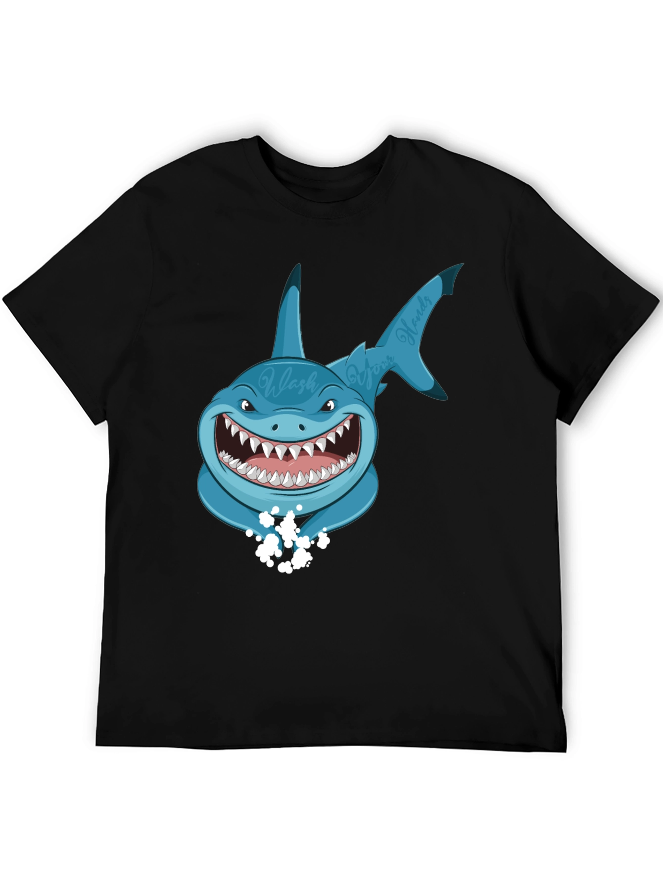 Wash Your Hands Shark T-Shirt - Funny Novelty Tee