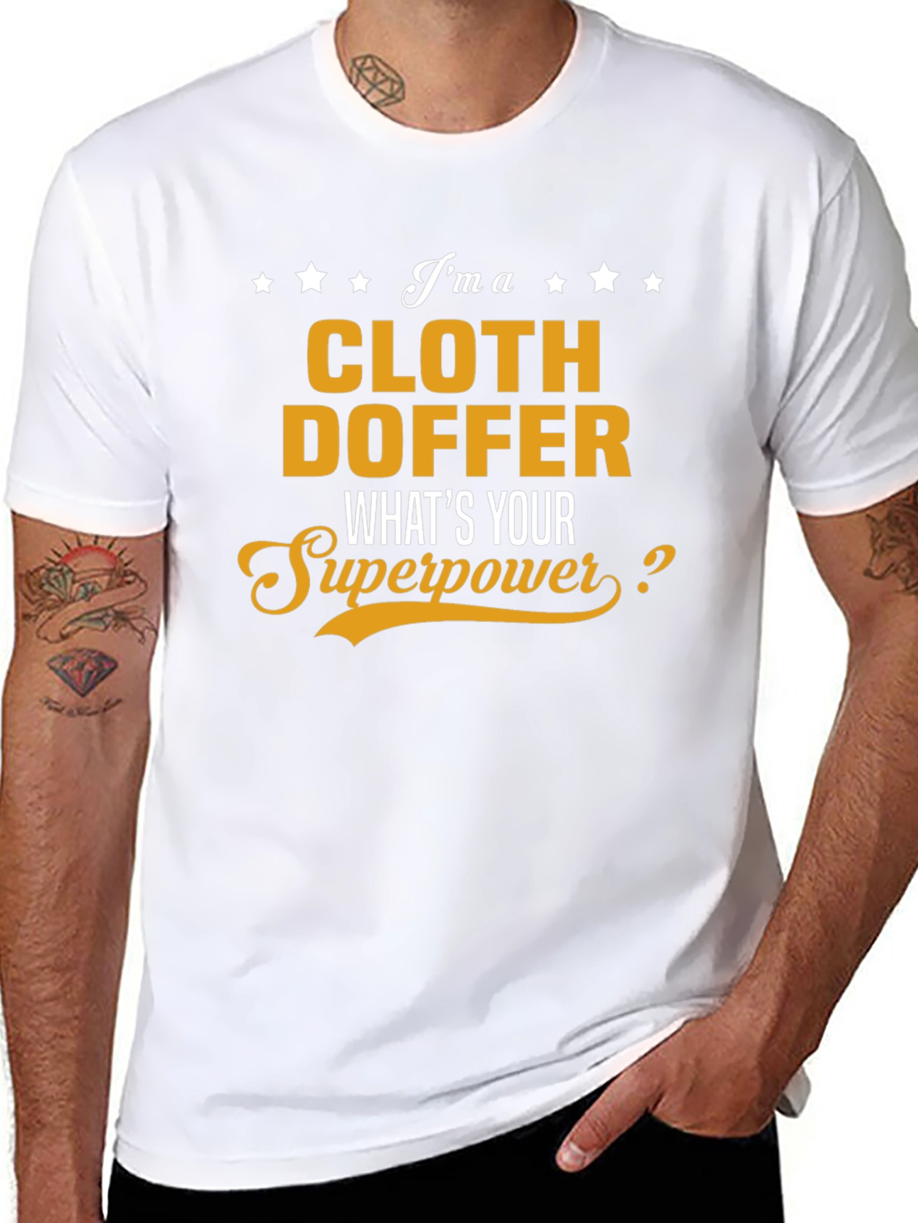 Cloth Doffer Superpower T-Shirt - Black