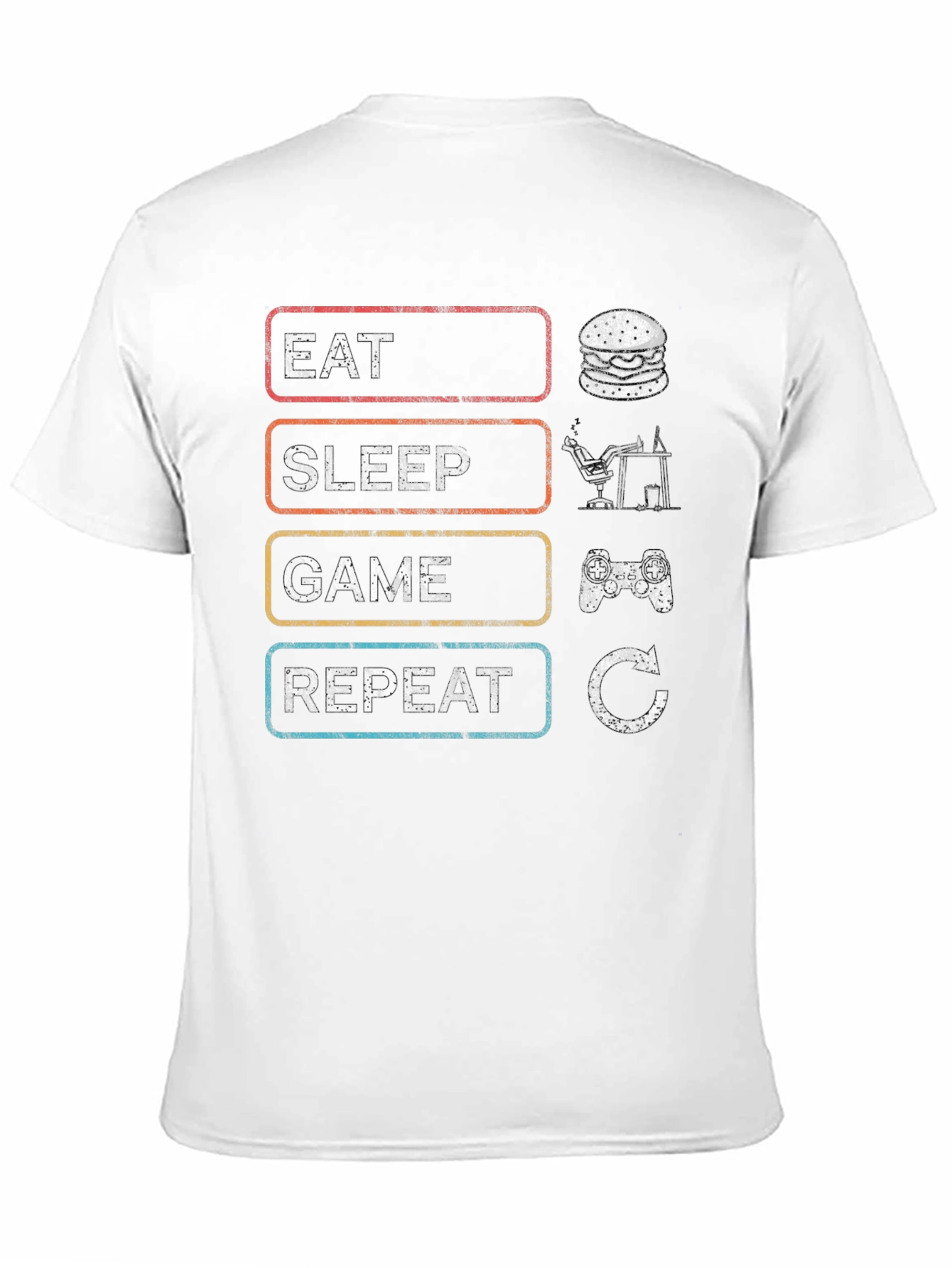 Eat Sleep Game Repeat Mens T-Shirt