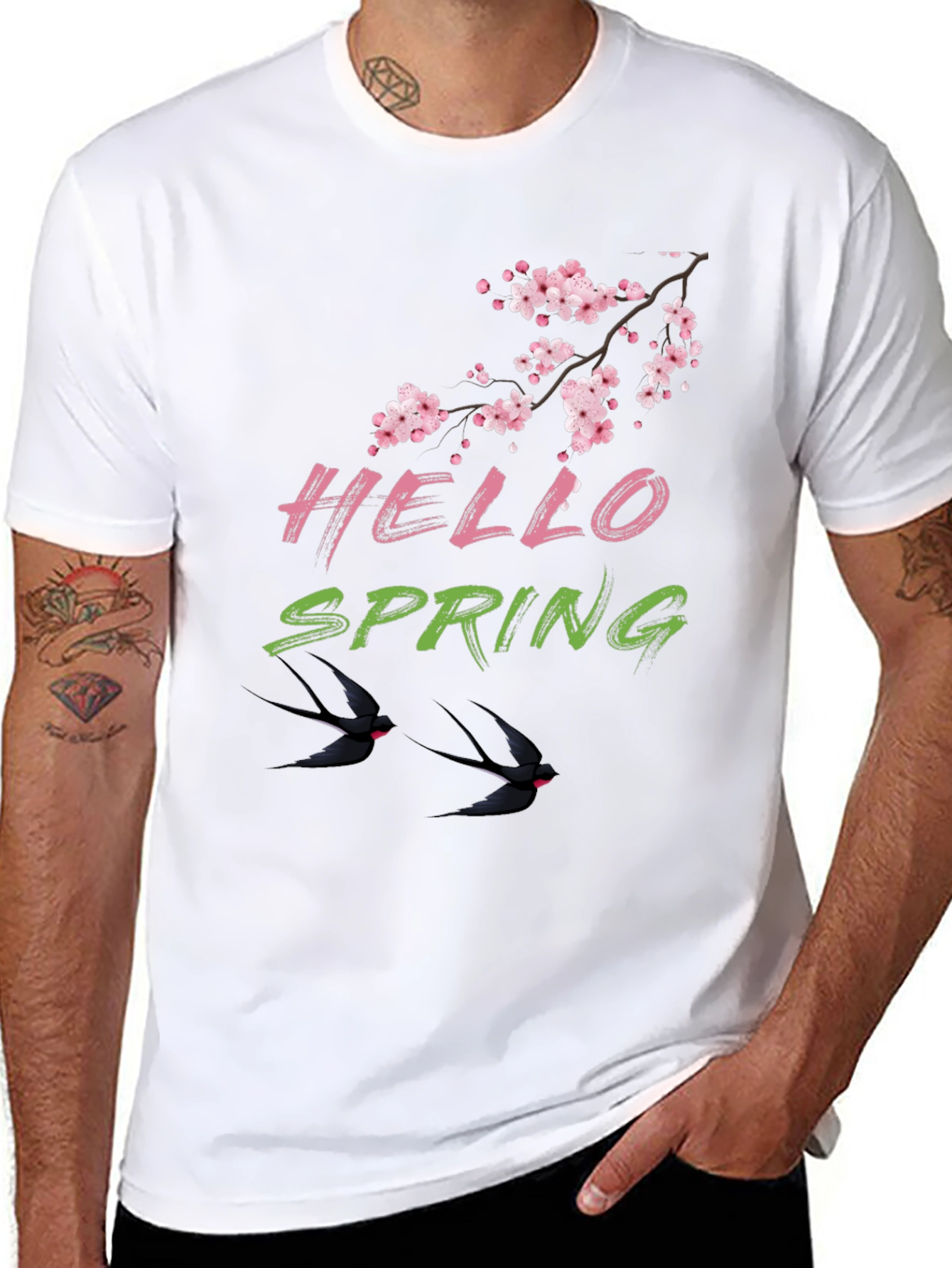 Hello Spring Graphic Tee - Nature Lover Shirt