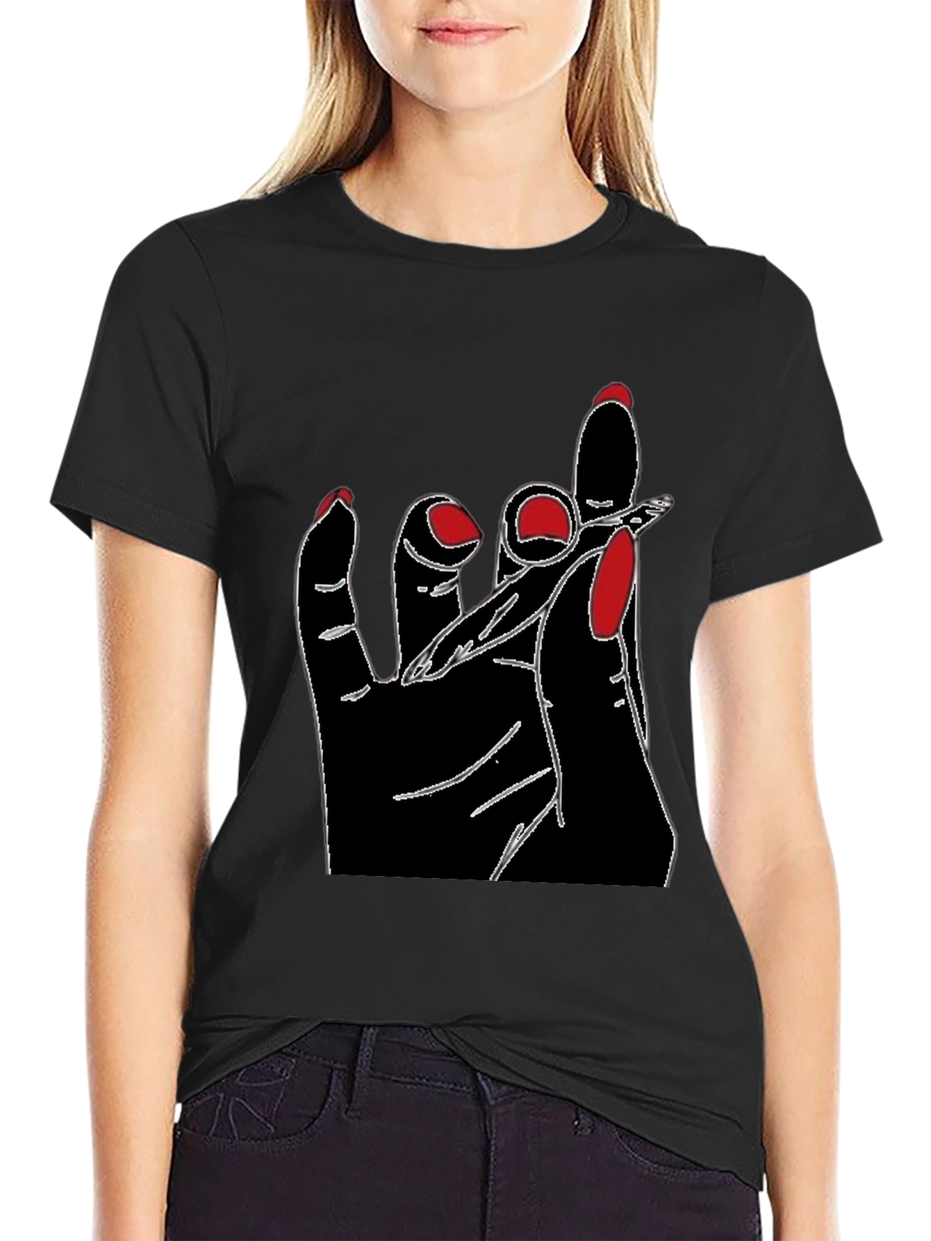 Hand Holding Joint Graphic T-Shirt