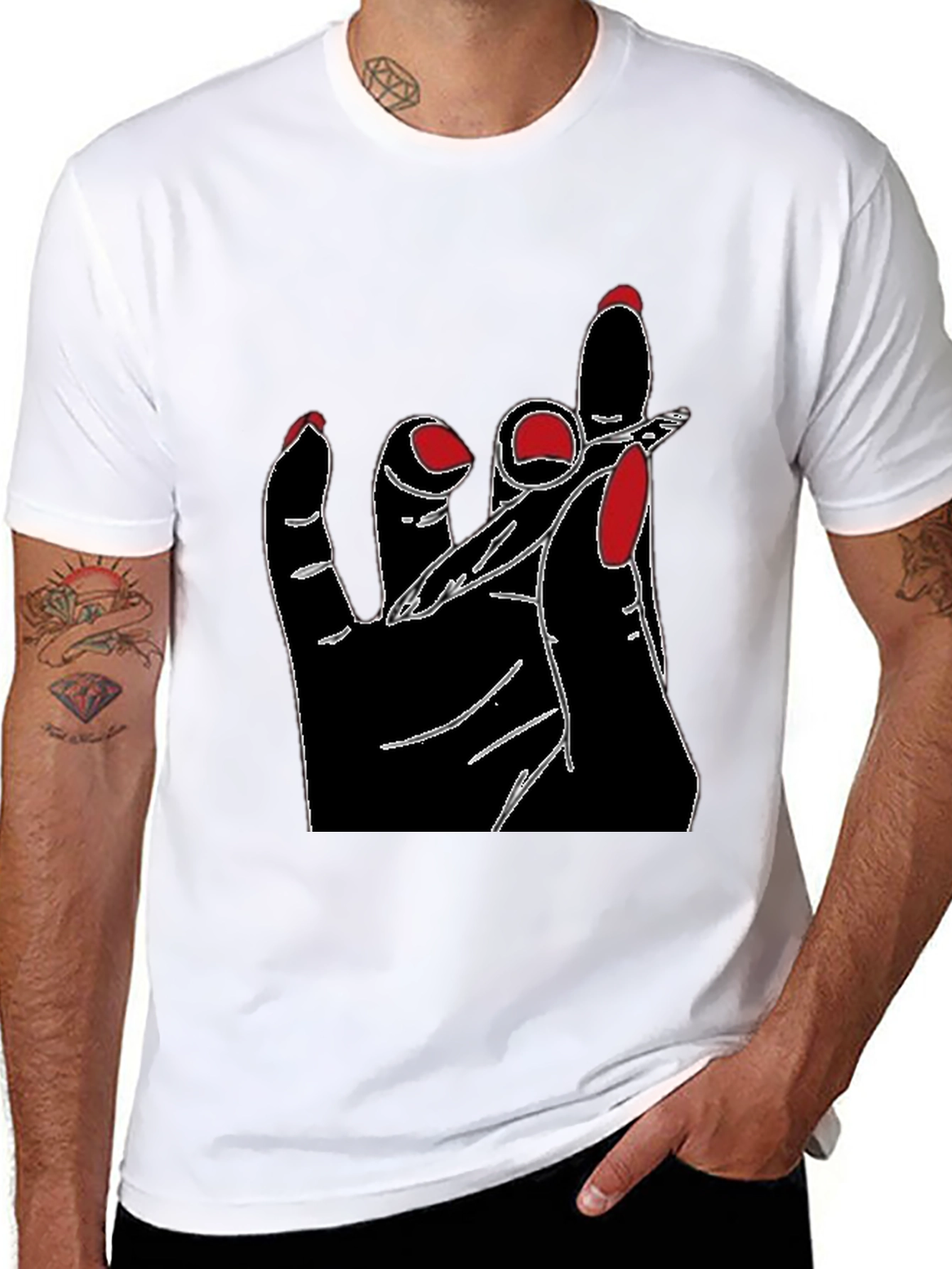 Hand Holding Joint Graphic T-Shirt