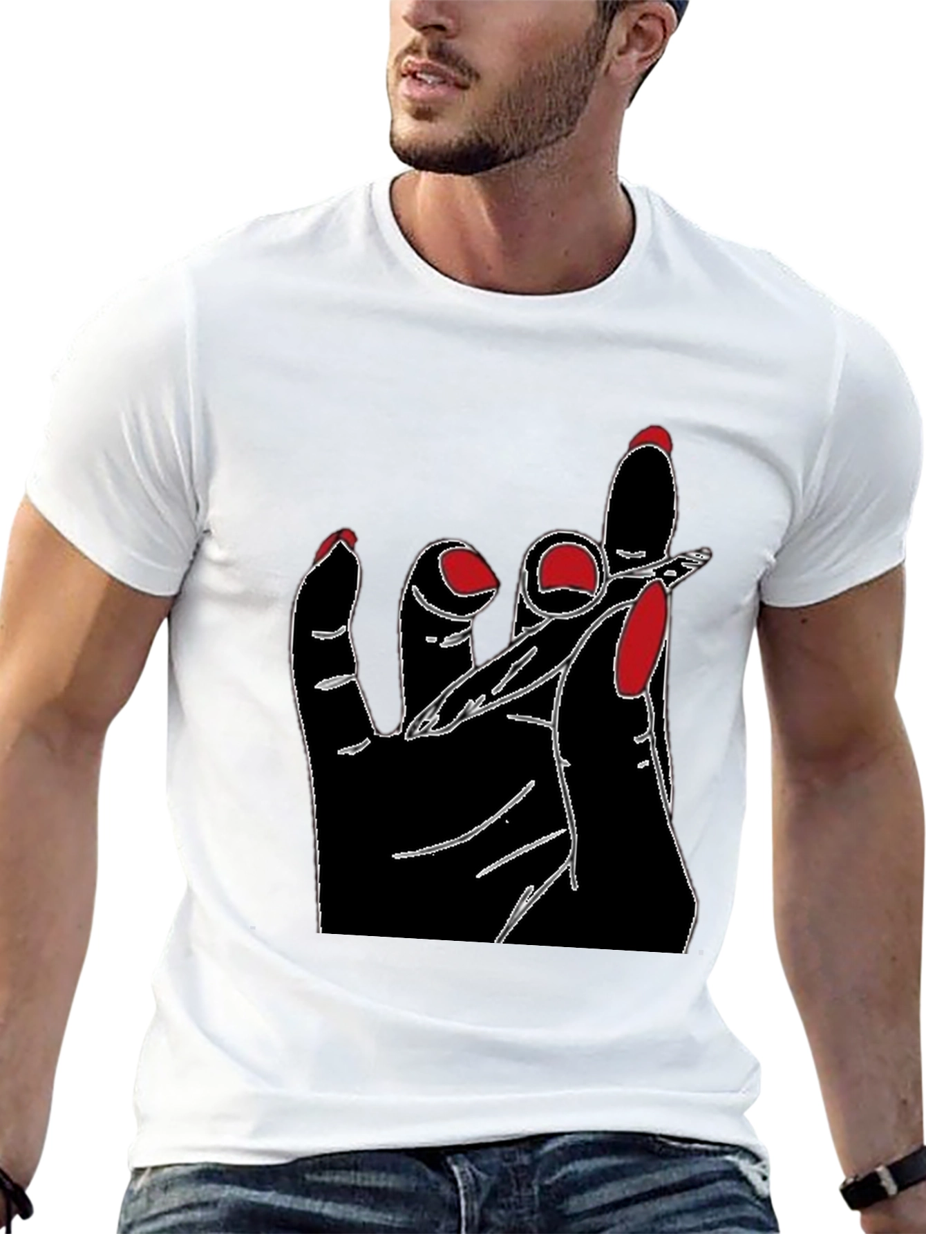 Hand Holding Joint Graphic T-Shirt