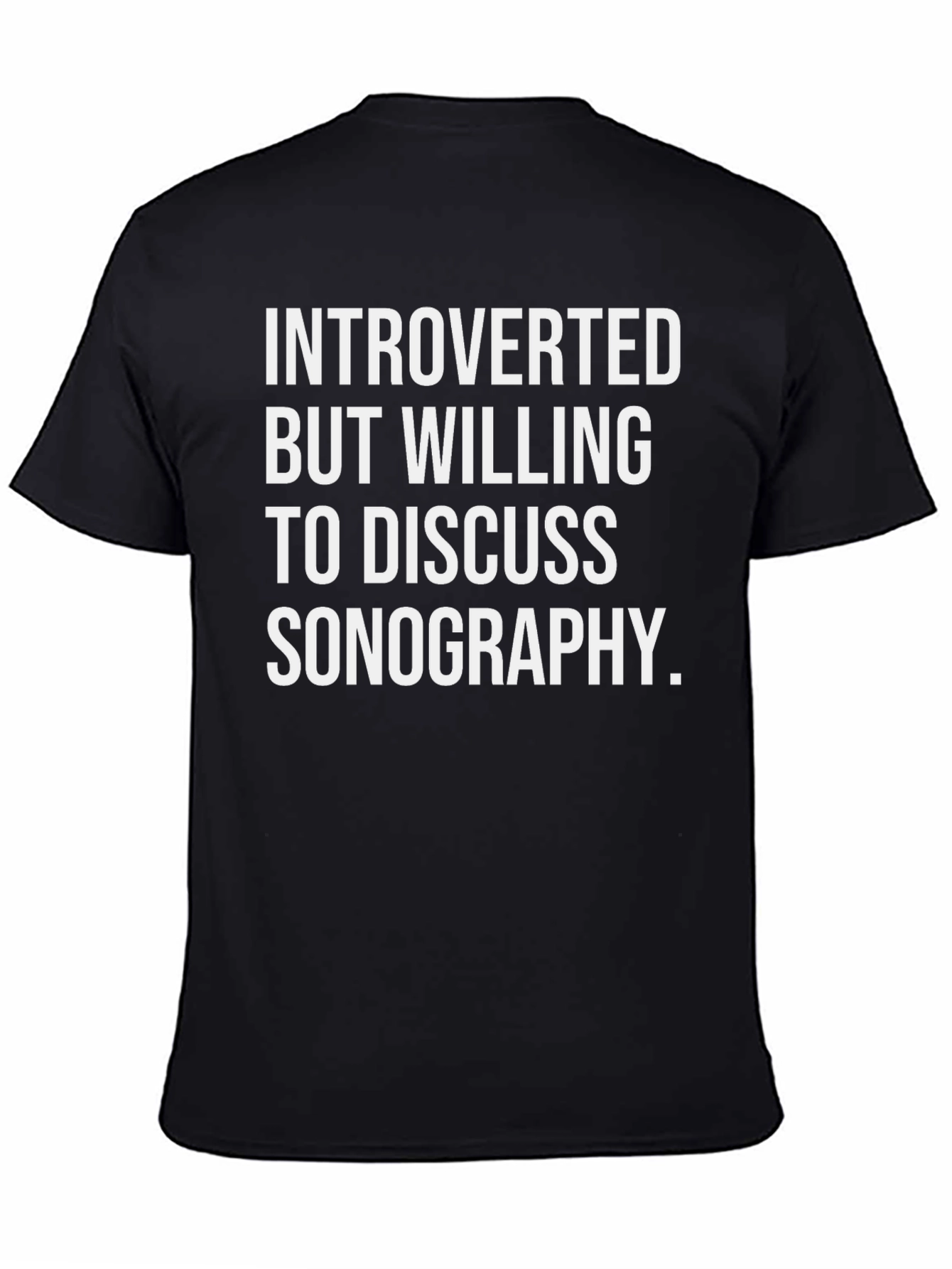 Introverted Sonography T-Shirt - Black Graphic Tee