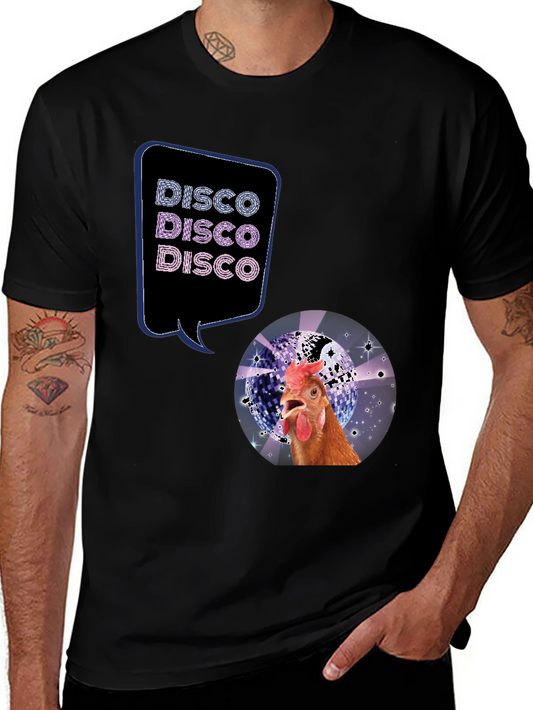 Disco Chicken Graphic Tee - Funny & Unique